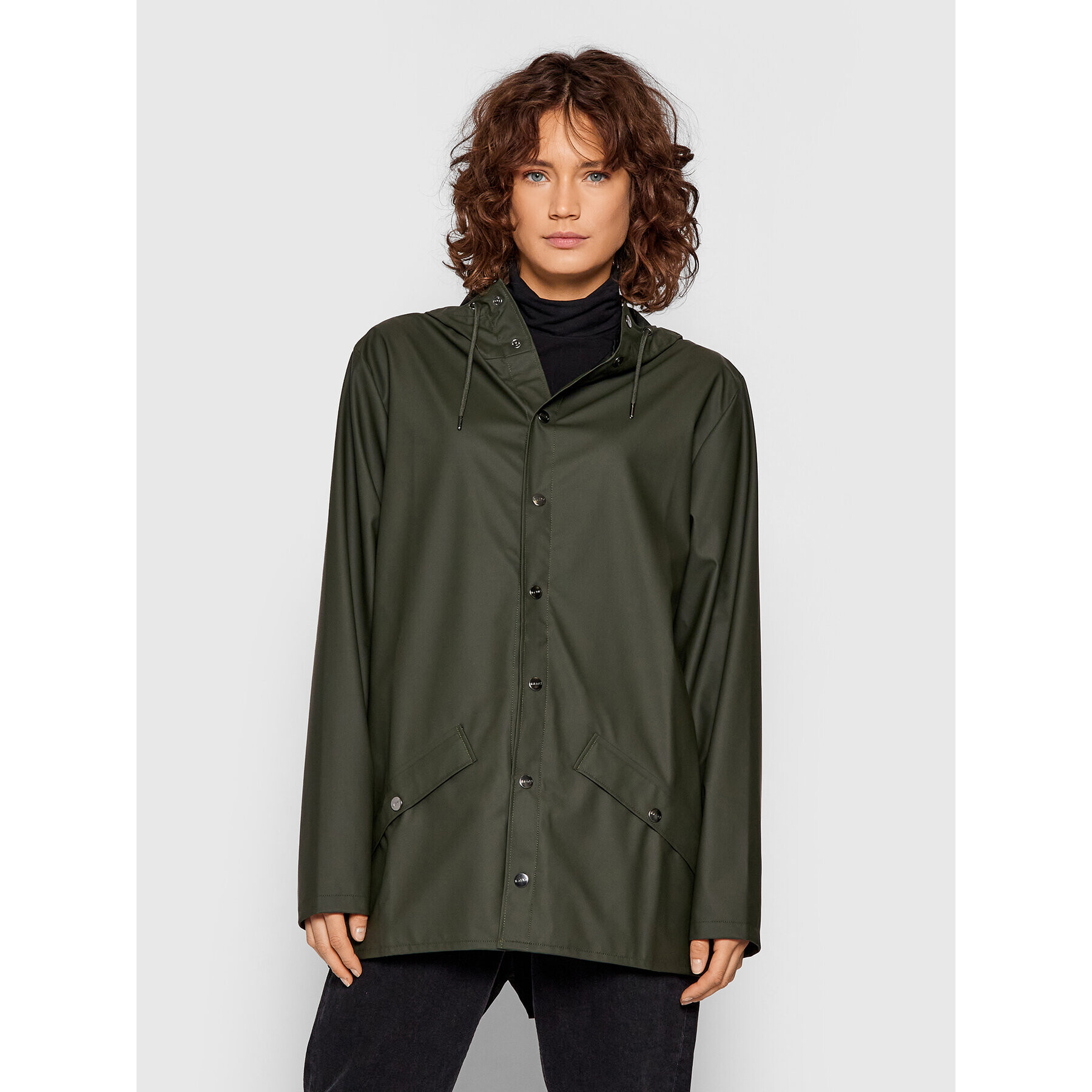 Rains Geacă de ploaie Unisex 1201 Verde Regular Fit - Pled.ro