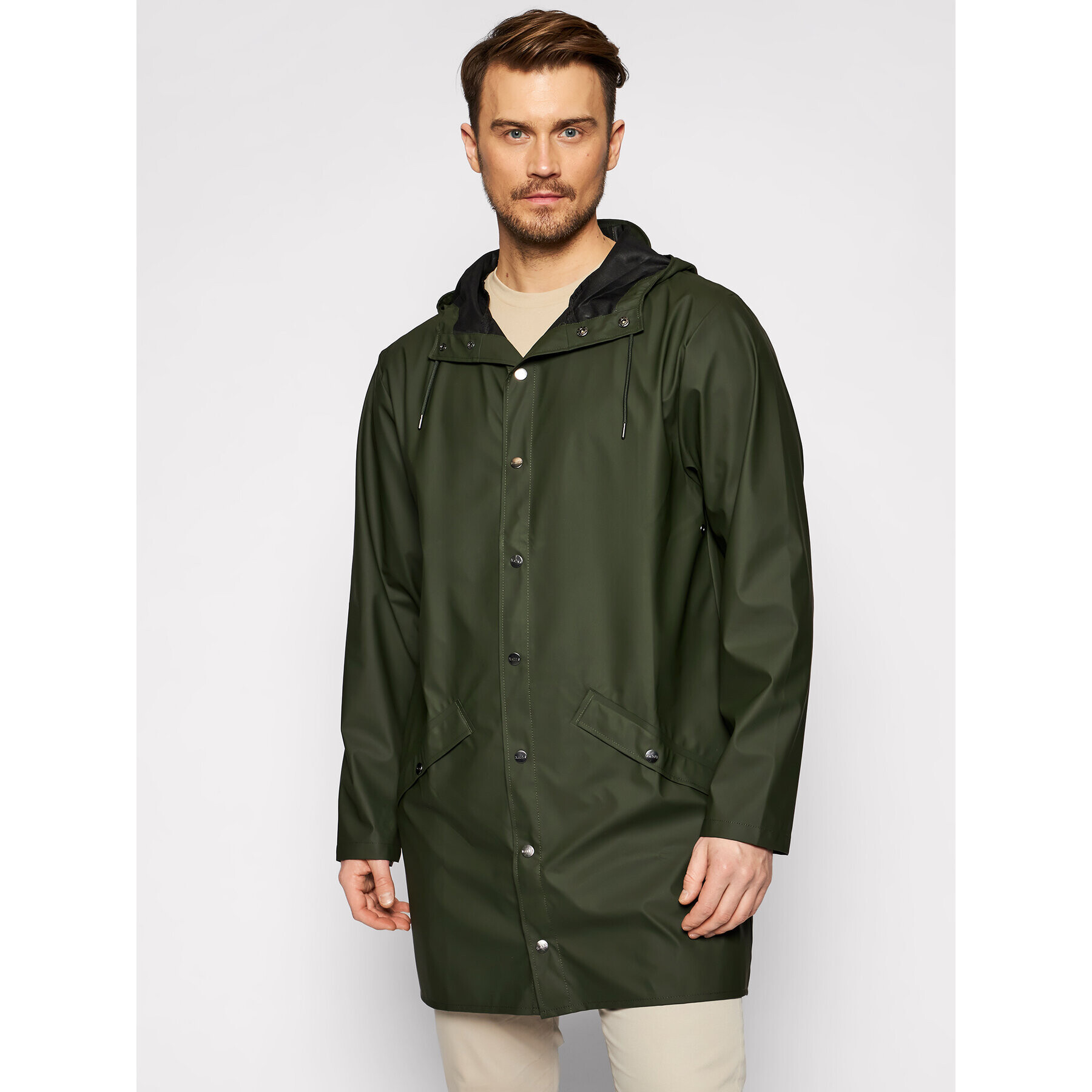 Rains Geacă de ploaie Unisex 1202 Verde Regular Fit - Pled.ro