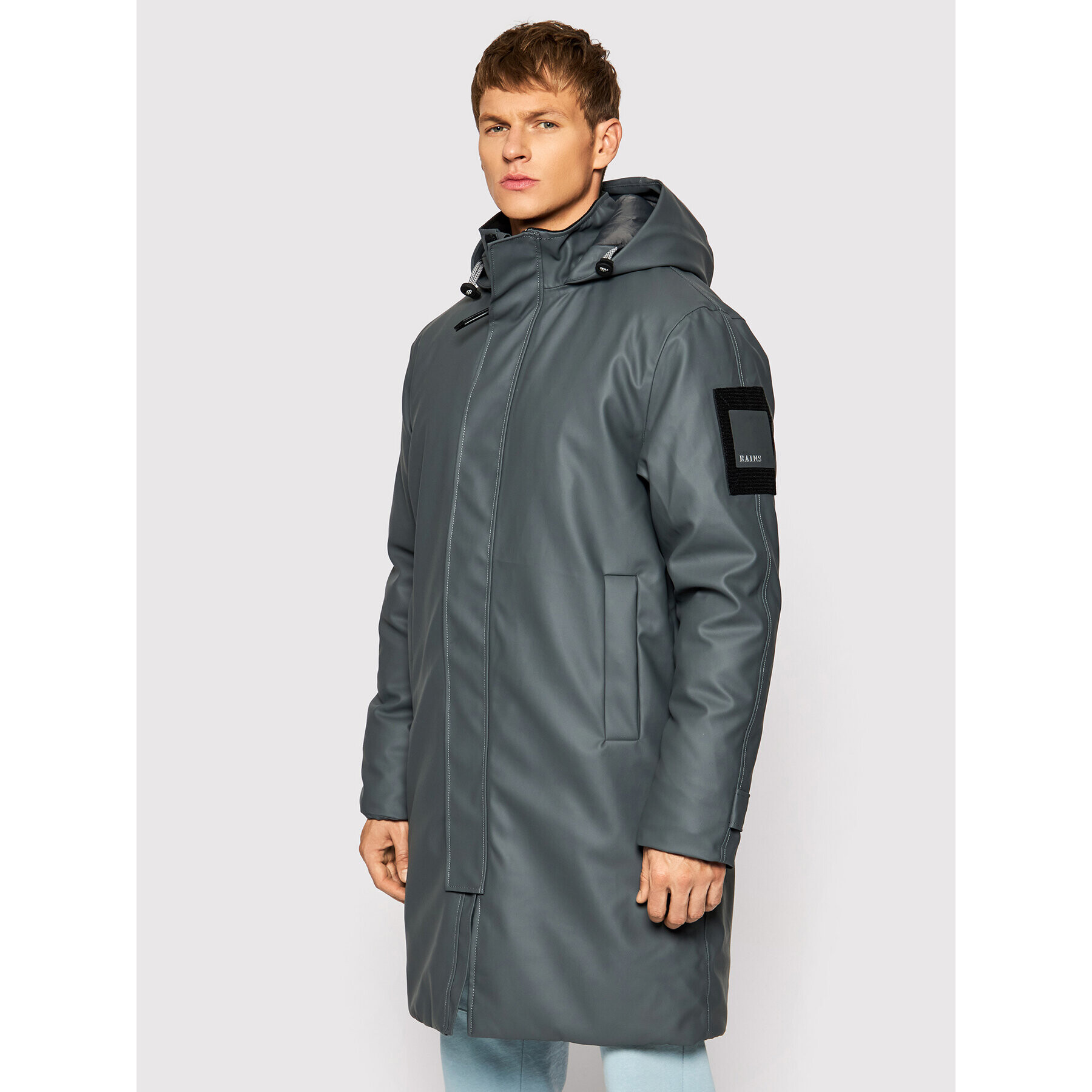 Rains Geacă de ploaie Unisex 1526 Gri Regular Fit - Pled.ro