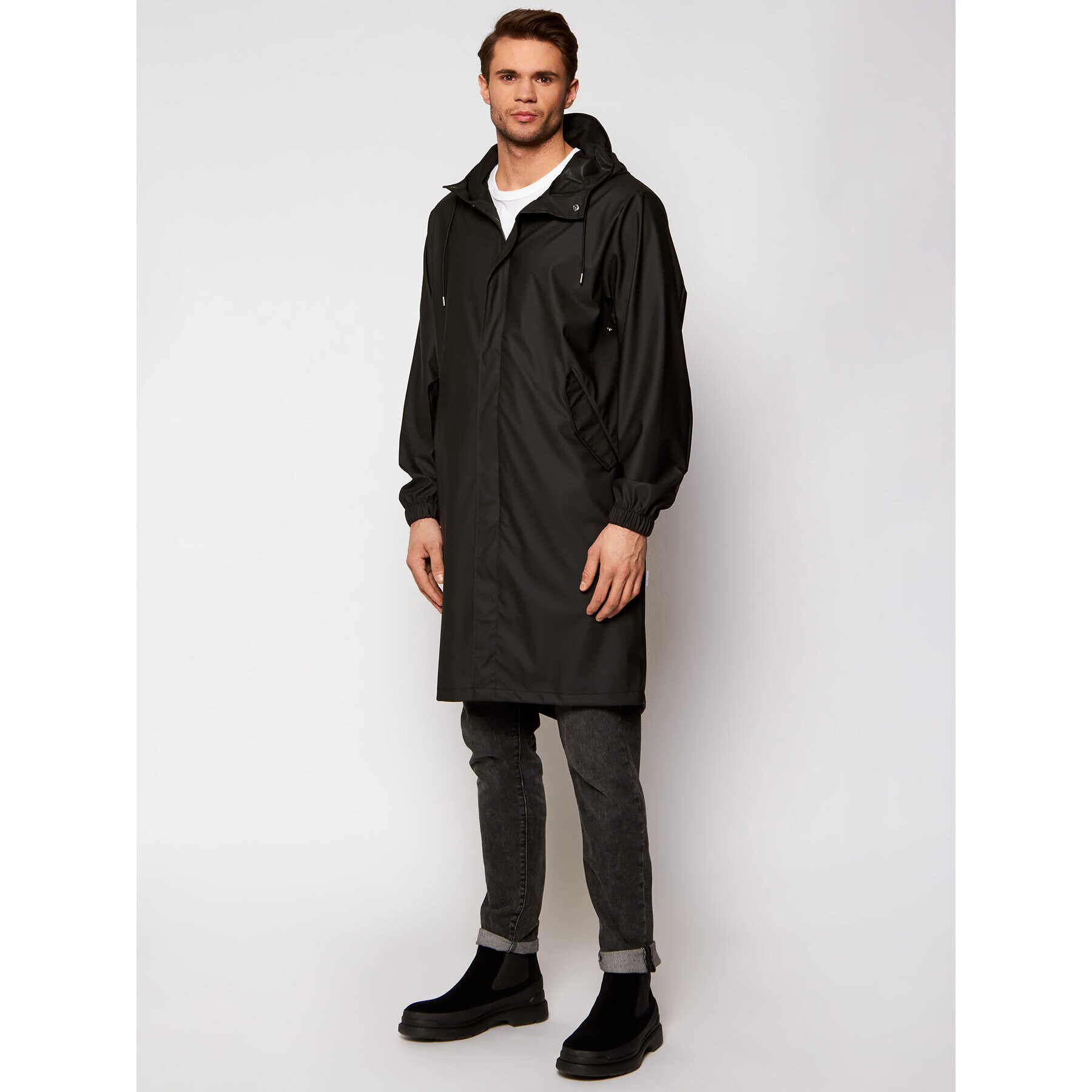 Rains Geacă de ploaie Unisex 1814 Negru Casual Fit - Pled.ro