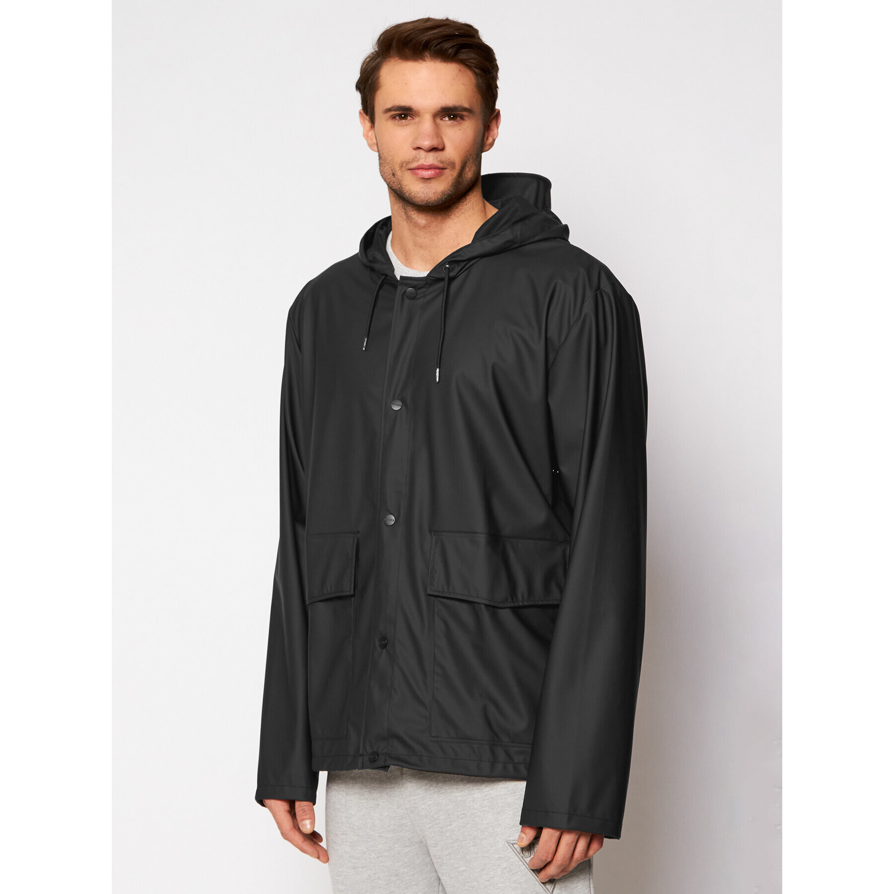 Rains Geacă de ploaie Unisex 1826 Negru Regular Fit - Pled.ro