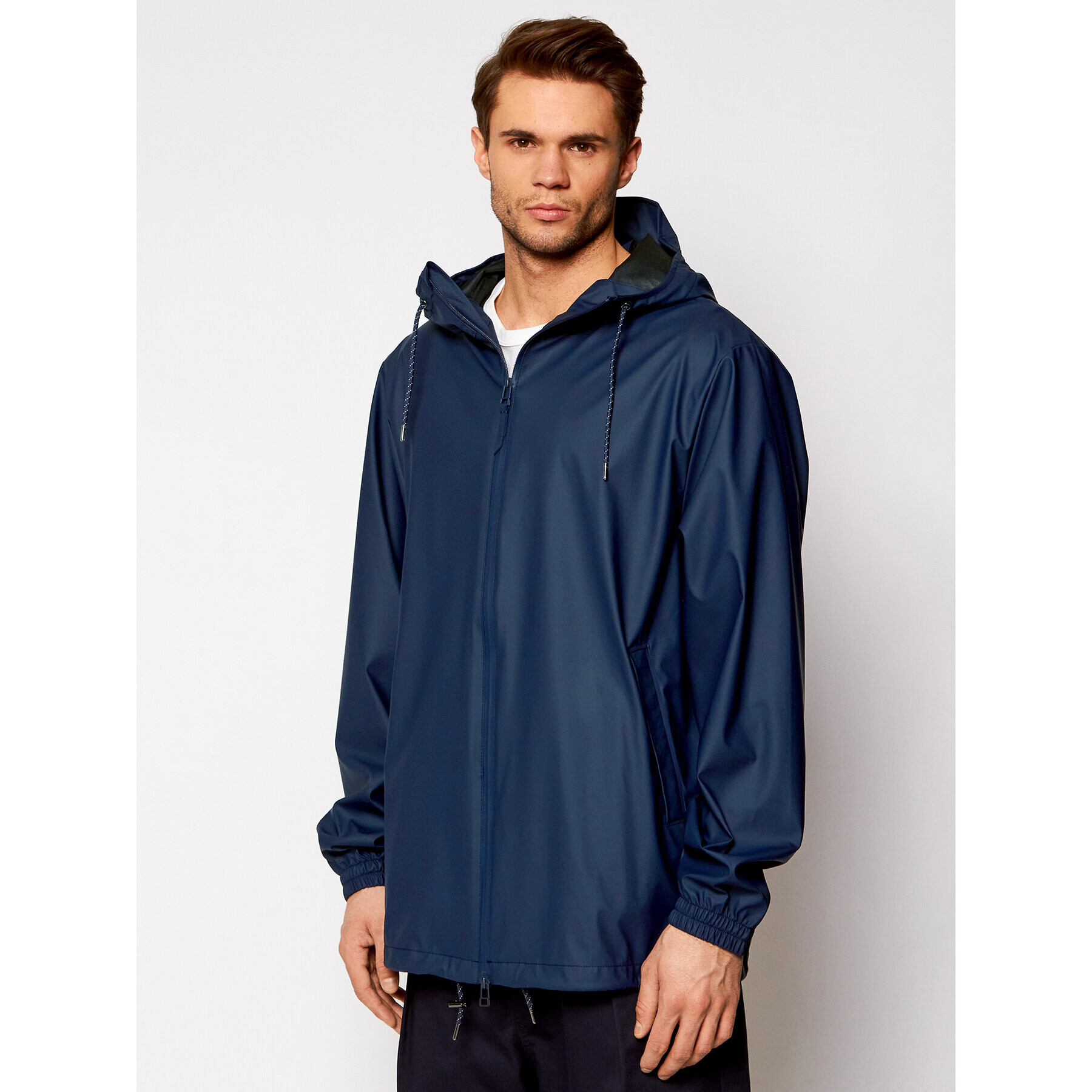 Rains Geacă de ploaie Unisex 1837 Bleumarin Relaxed Fit - Pled.ro