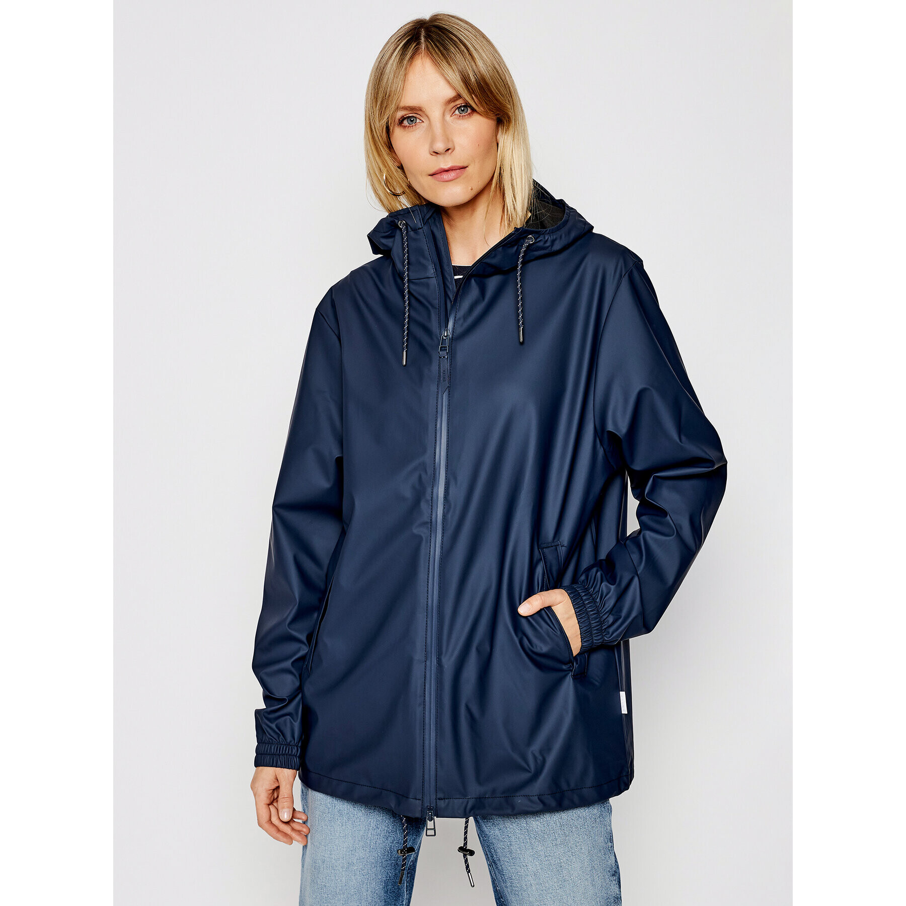 Rains Geacă de ploaie Unisex 1837 Bleumarin Relaxed Fit - Pled.ro