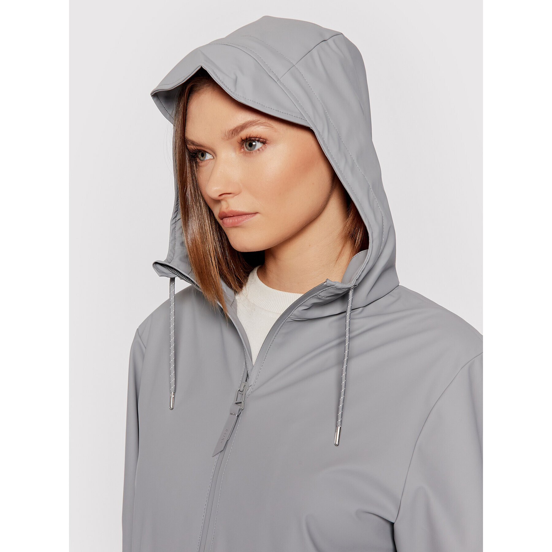 Rains Geacă de ploaie Unisex 1837 Gri Relaxed Fit - Pled.ro