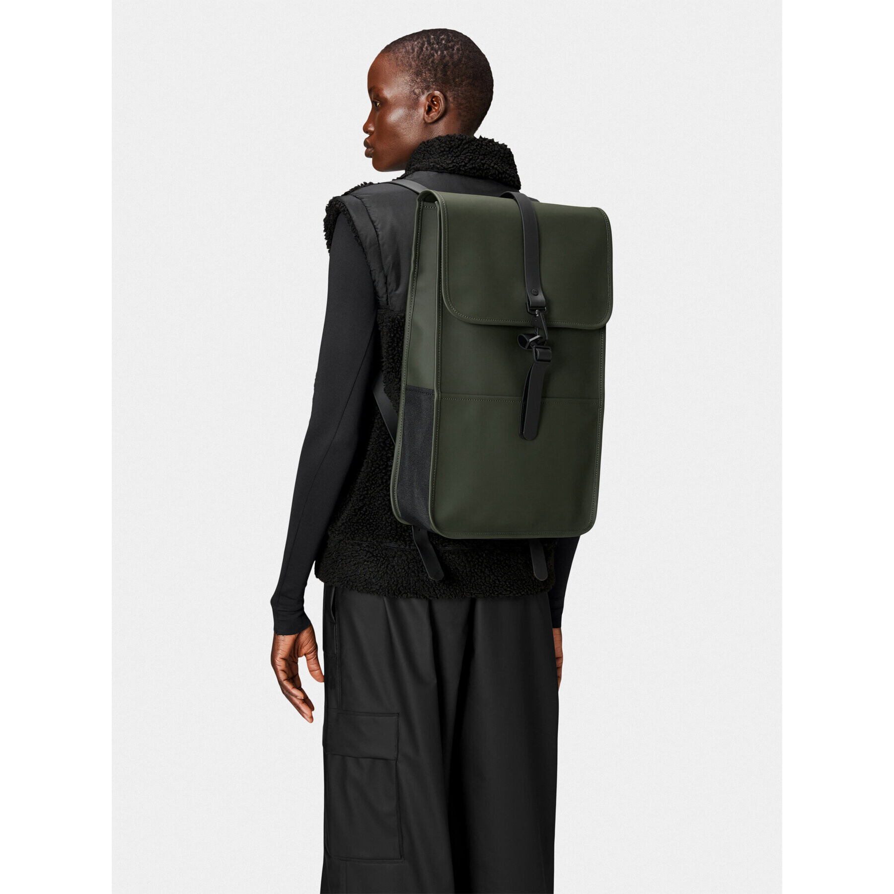 Rains Rucsac Backpack W3 13000 Verde - Pled.ro