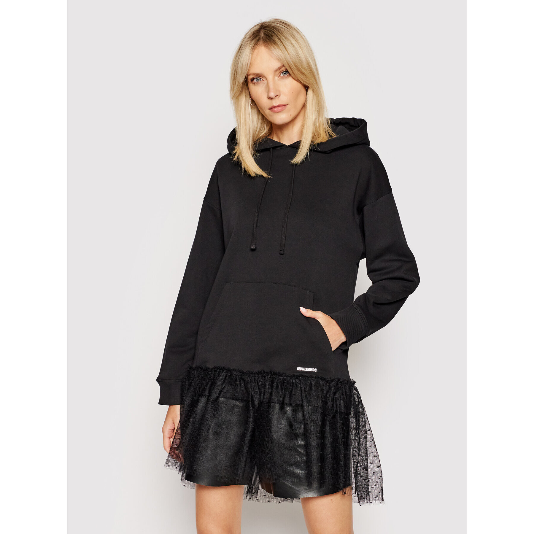 Red Valentino Bluză VR0MF07C Negru Regular Fit - Pled.ro