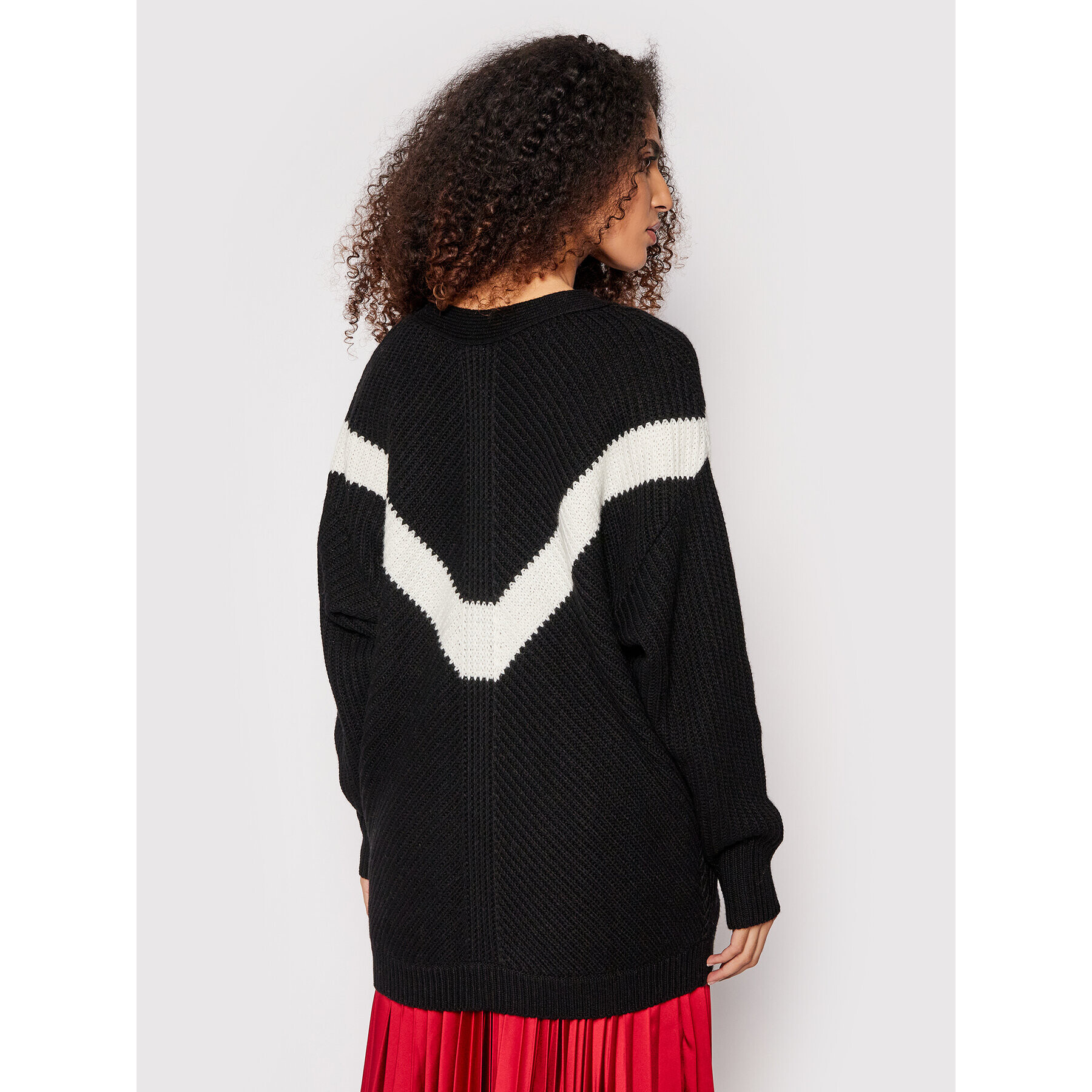 Red Valentino Cardigan WR0KA03H Negru Relaxed Fit - Pled.ro