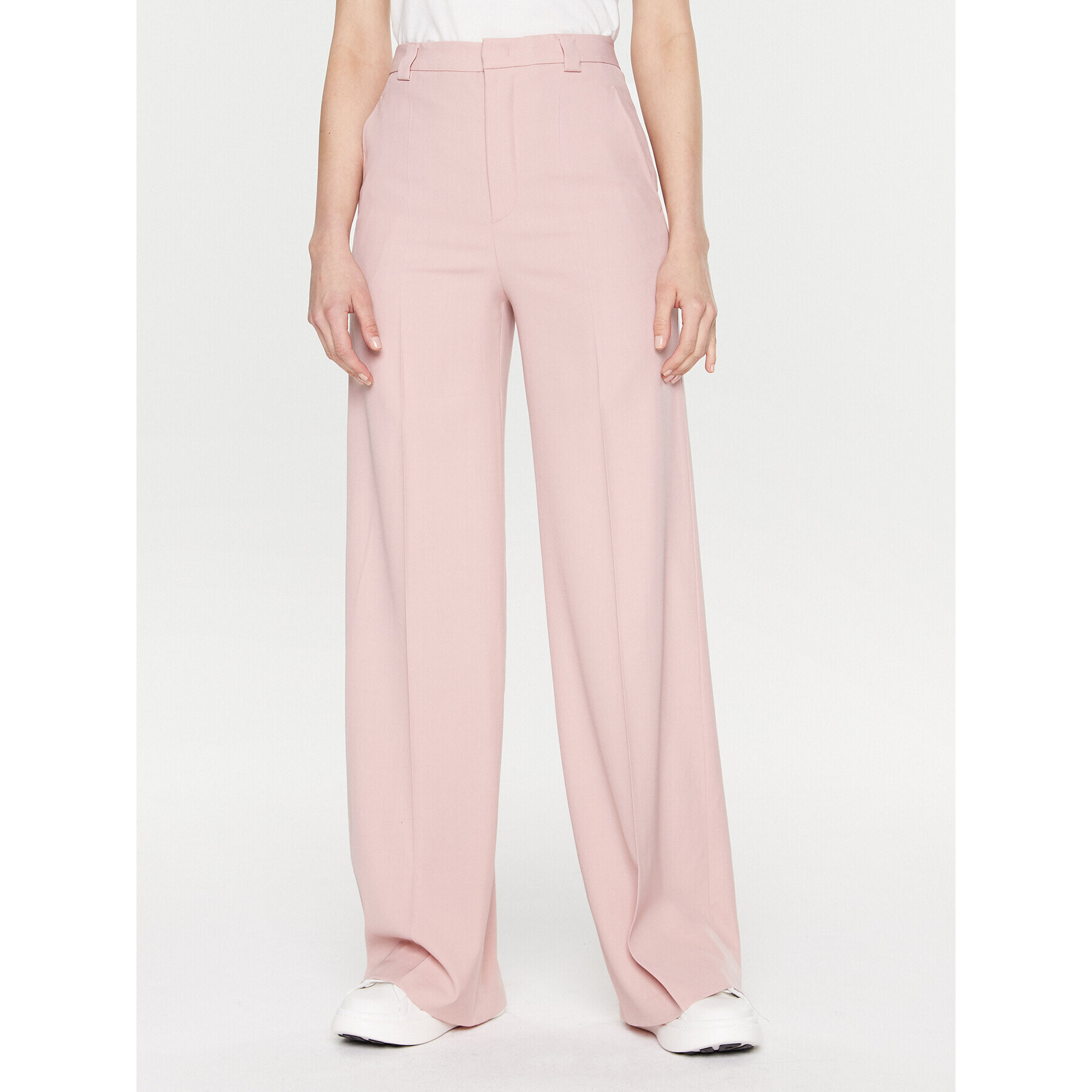 Red Valentino Pantaloni din material 1R0RBG00 Roz Wide Leg - Pled.ro