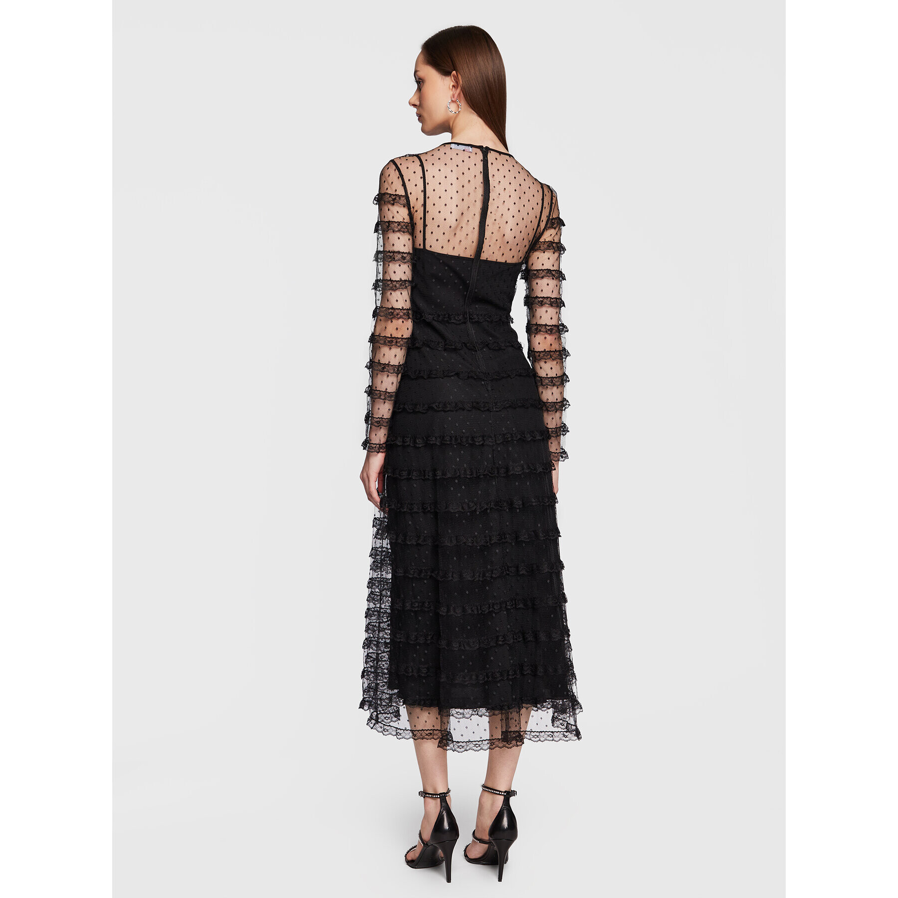 Red Valentino Rochie cocktail 1R0VA22N Negru Regular Fit - Pled.ro