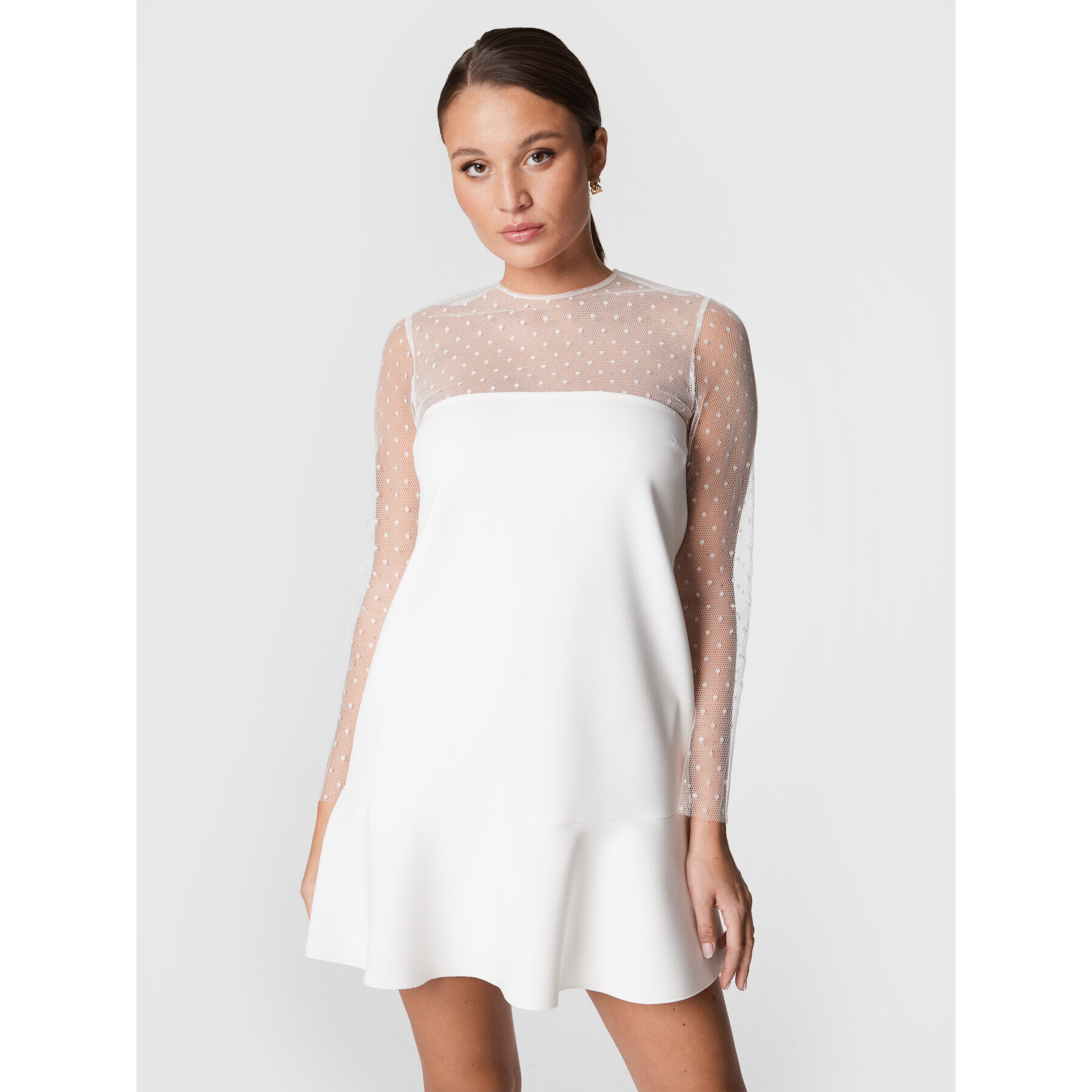 Red Valentino Rochie cocktail 1R3VAET06JA Bej Regular Fit - Pled.ro