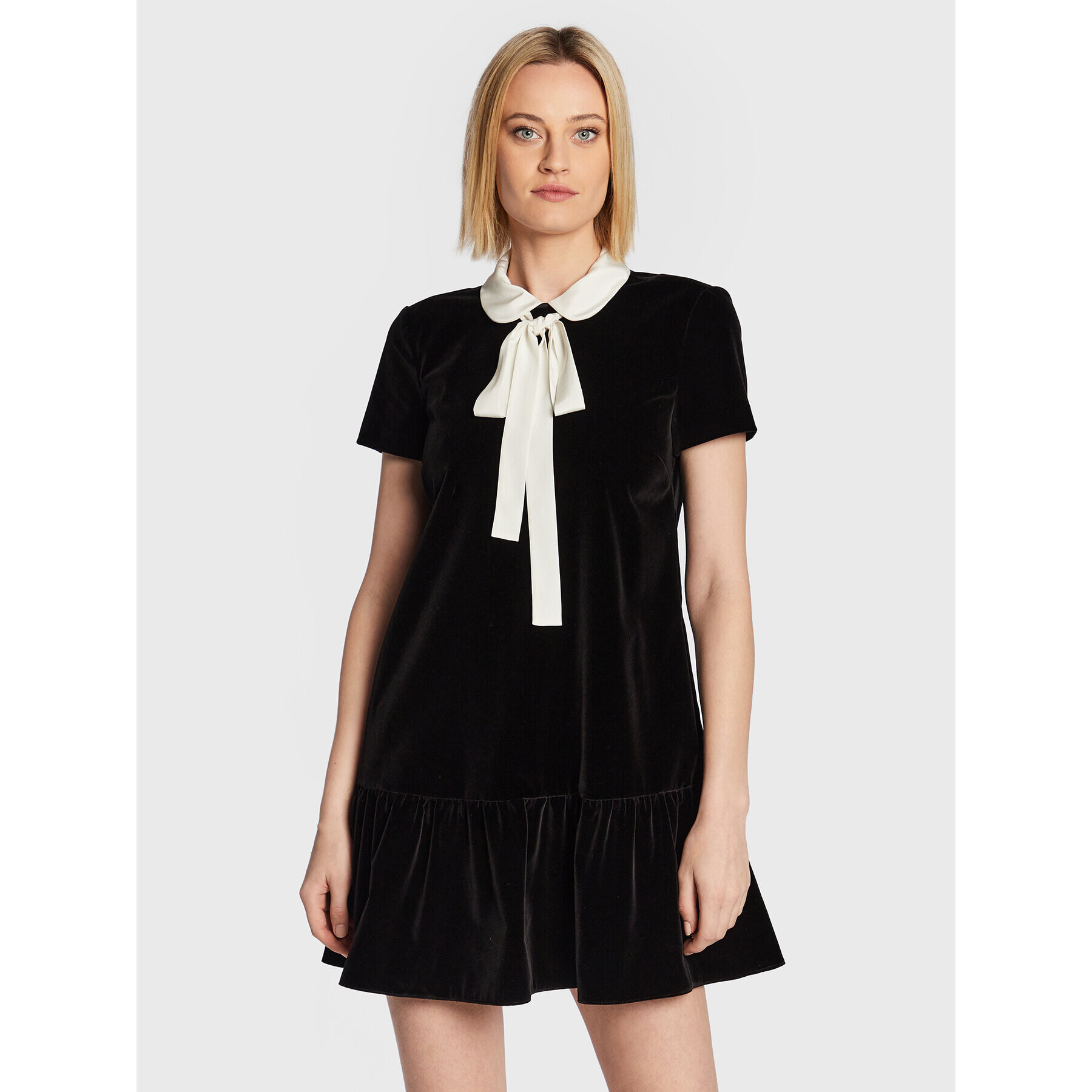 Red Valentino Rochie cocktail 1R3VAEU56JC Negru Relaxed Fit - Pled.ro