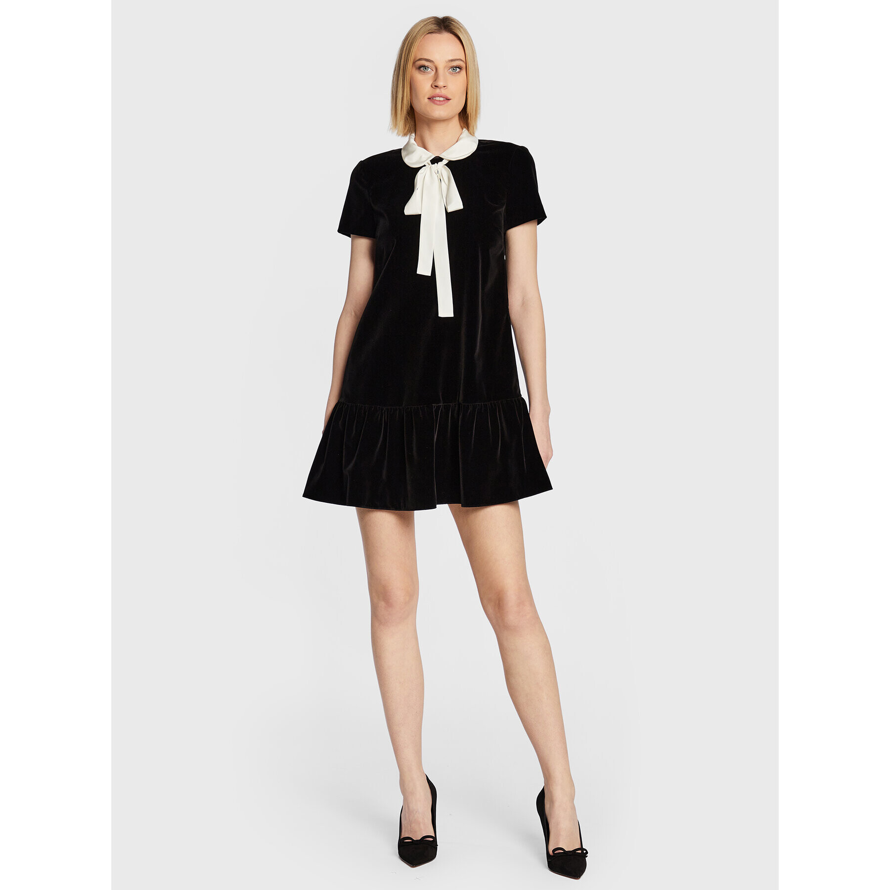 Red Valentino Rochie cocktail 1R3VAEU56JC Negru Relaxed Fit - Pled.ro