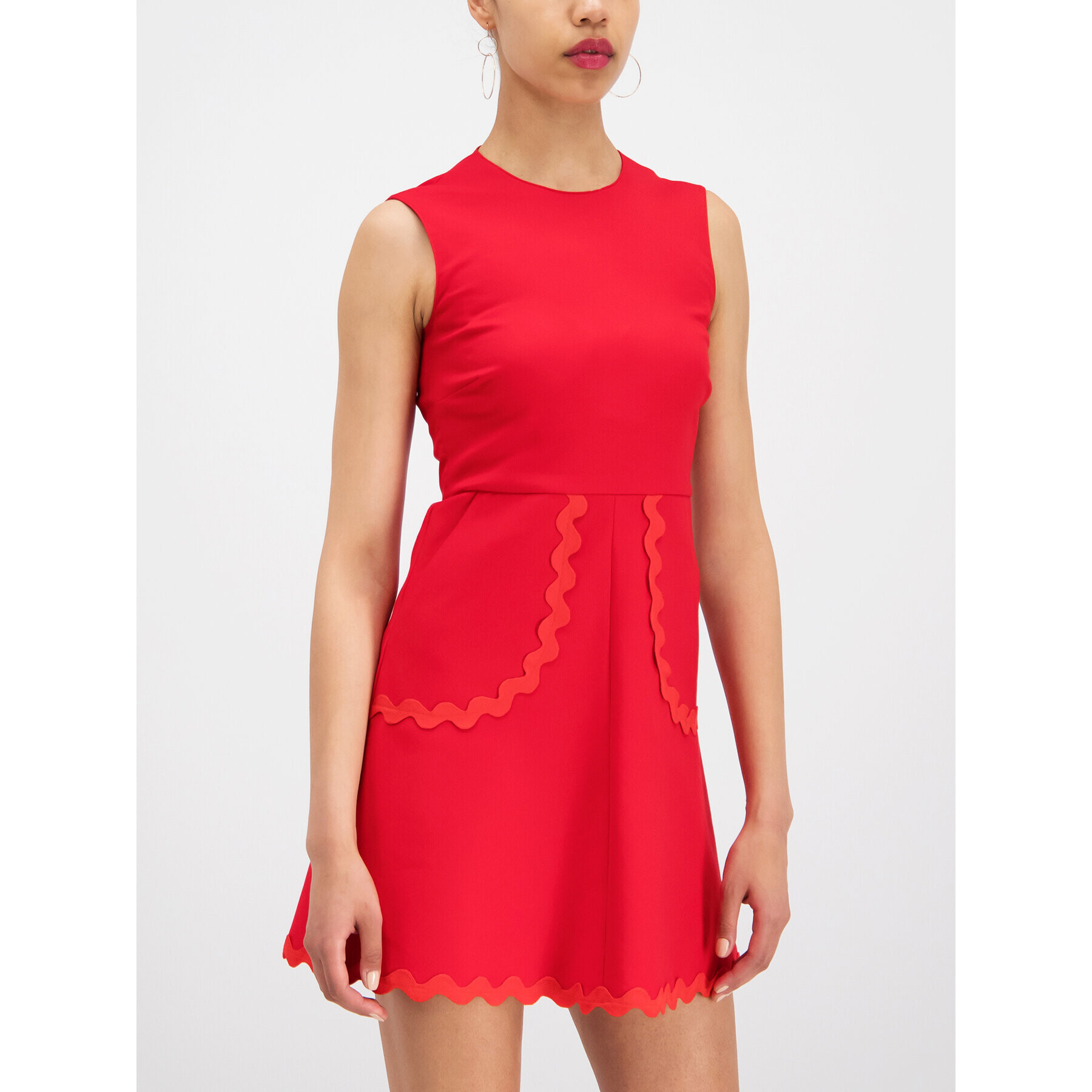 Red Valentino Rochie cocktail RR0VAE10 Roșu Regular Fit - Pled.ro