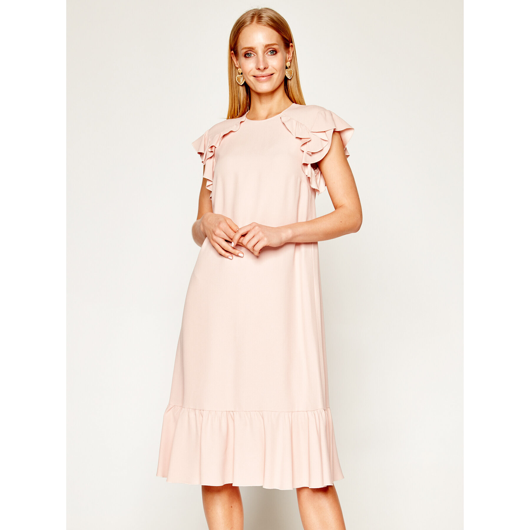 Red Valentino Rochie cocktail TR3VAL50 Roz Regular Fit - Pled.ro