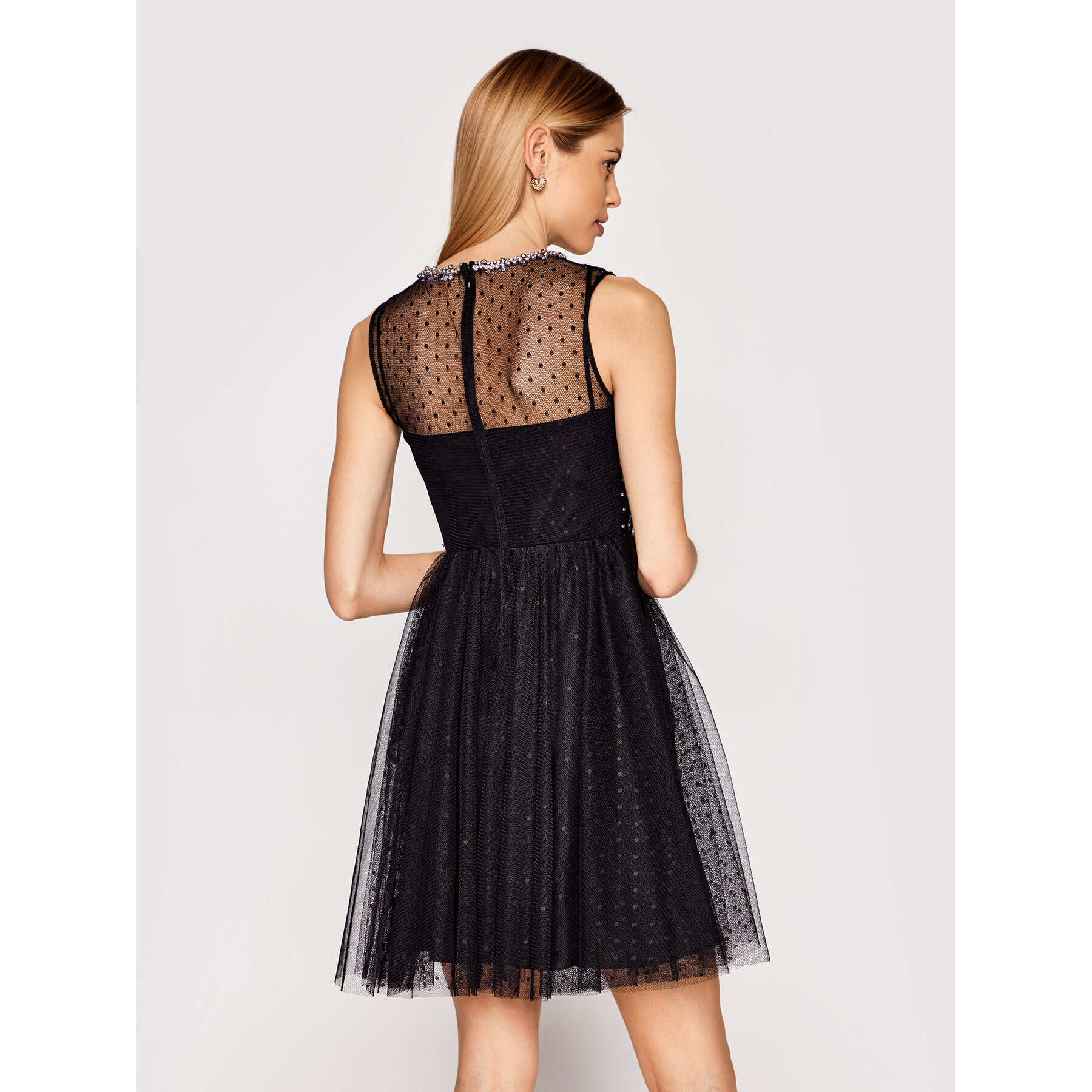 Red Valentino Rochie cocktail VR0VA17W Negru Regular Fit - Pled.ro