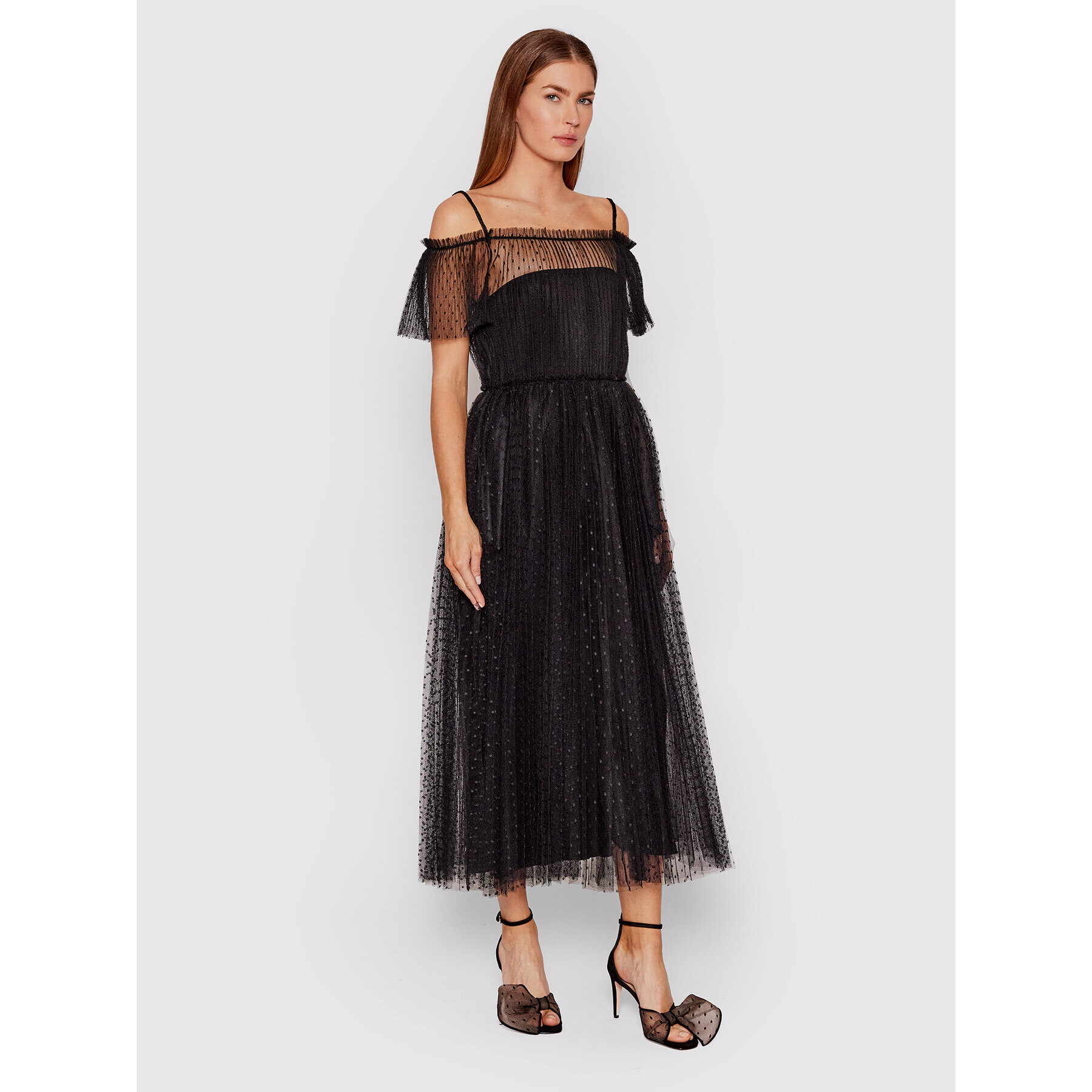 Red Valentino Rochie cocktail XR0VAEA5 Negru Regular Fit - Pled.ro