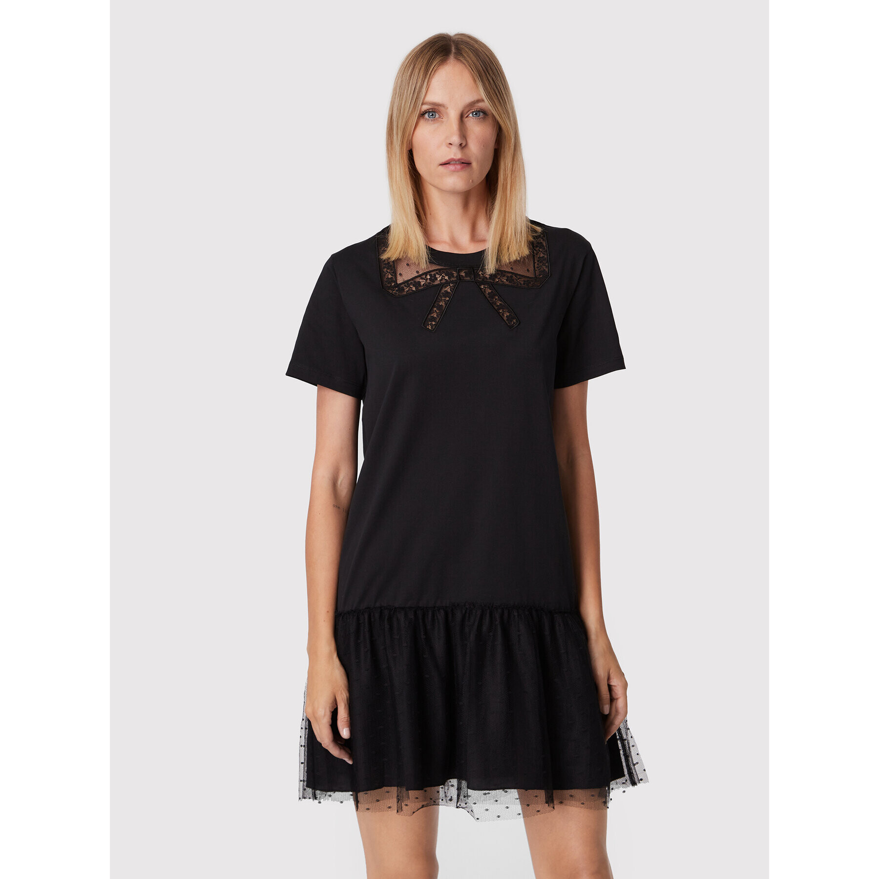 Red Valentino Rochie de zi 1R3MJ09L Negru Relaxed Fit - Pled.ro