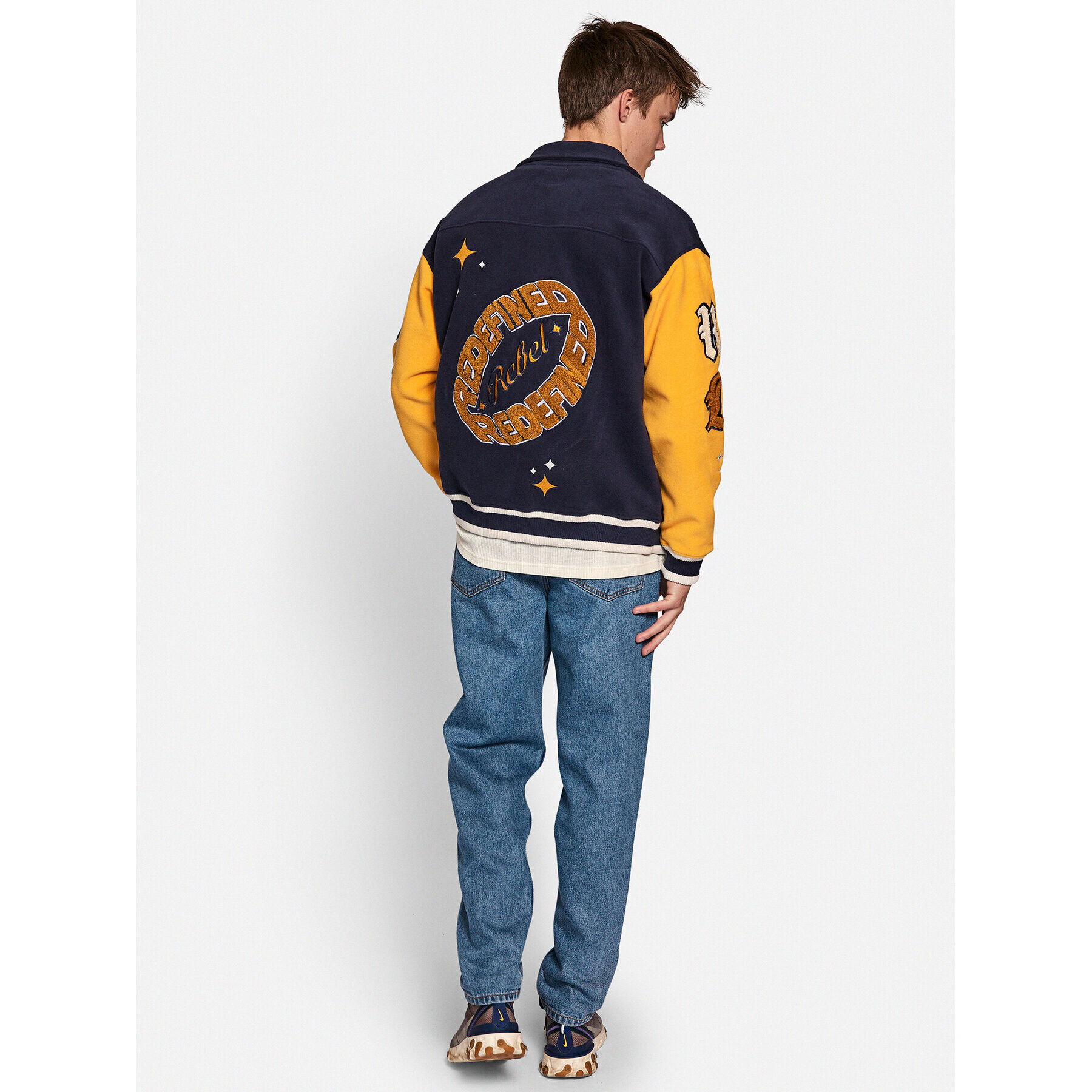 Redefined Rebel Geacă bomber Bo 225033 Bleumarin Baseball Fit - Pled.ro