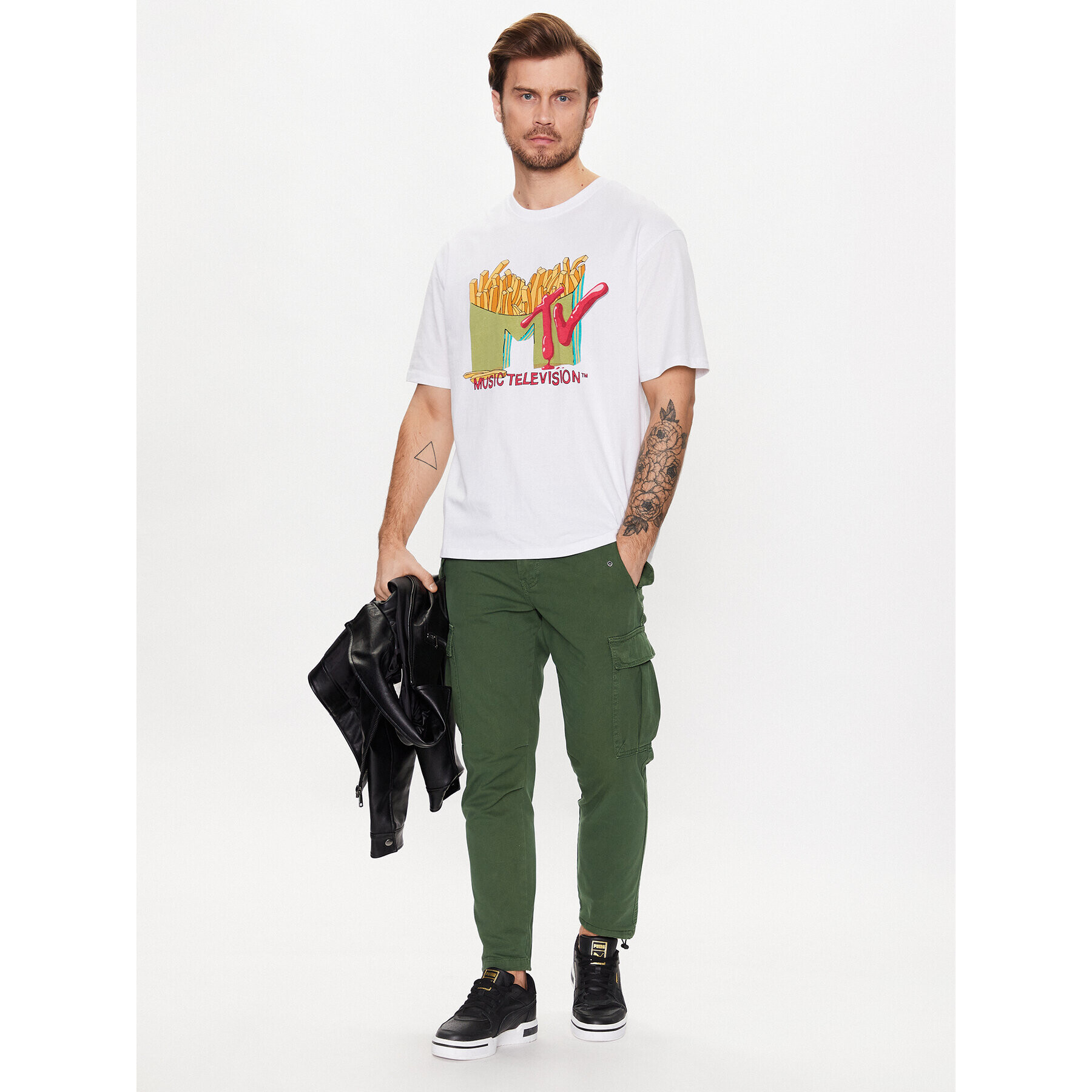 Redefined Rebel Pantaloni din material Jolan 226027 Verde Regular Fit - Pled.ro