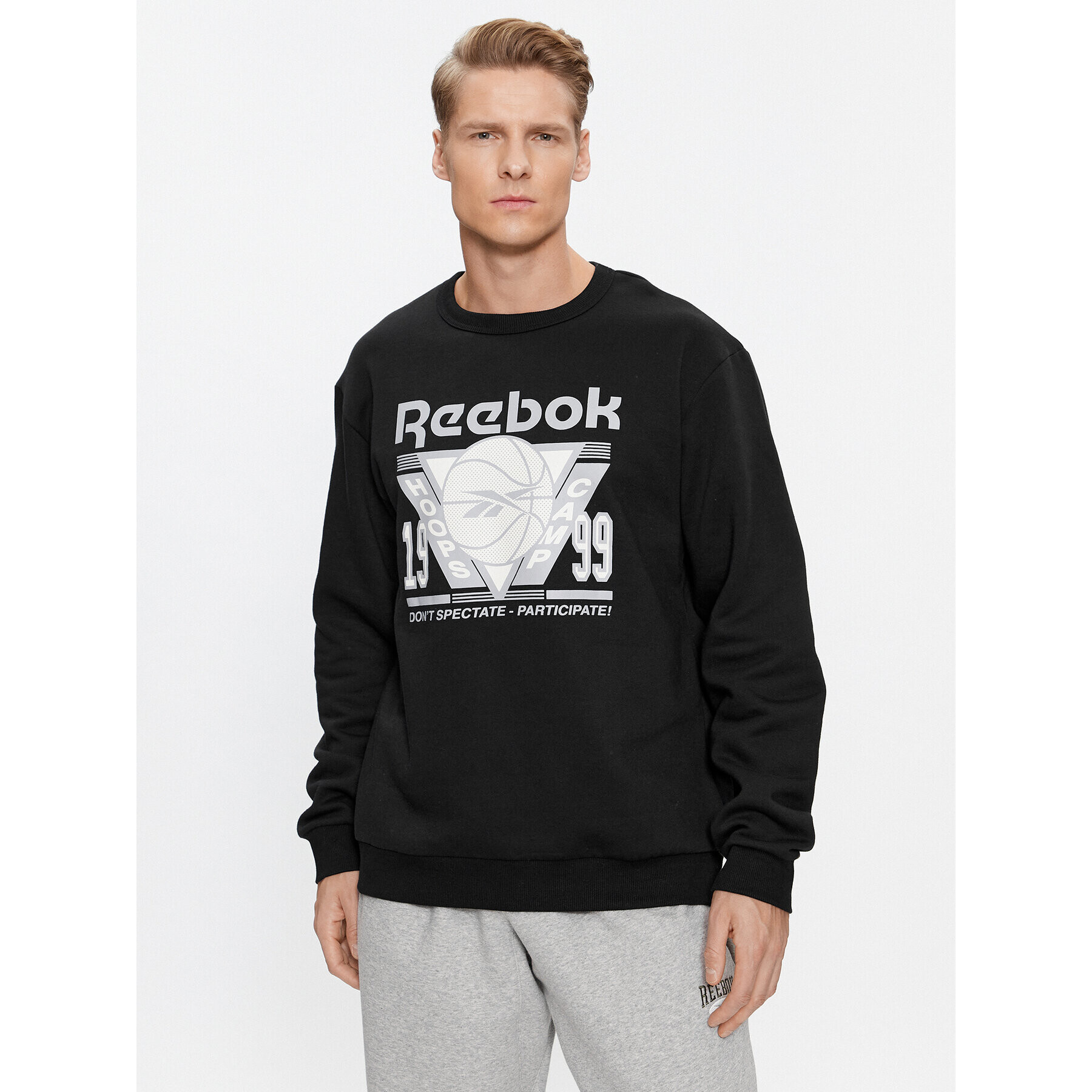 Reebok Bluză Basketball IL4432 Negru Regular Fit - Pled.ro