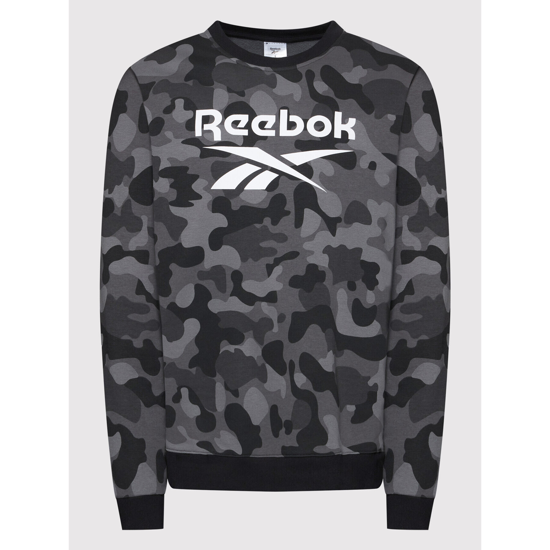 Reebok Bluză Camo HA6314 Gri Regular Fit - Pled.ro