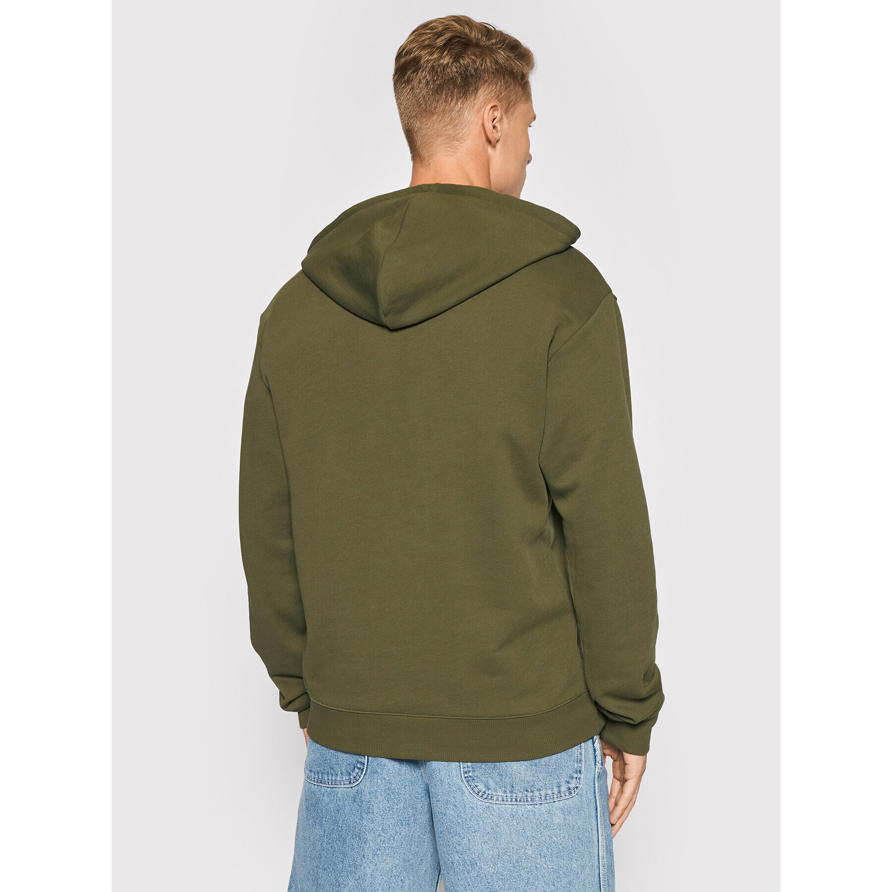 Reebok Bluză Cl Camping Graphic Hoodie GS4194 Verde Relaxed Fit - Pled.ro