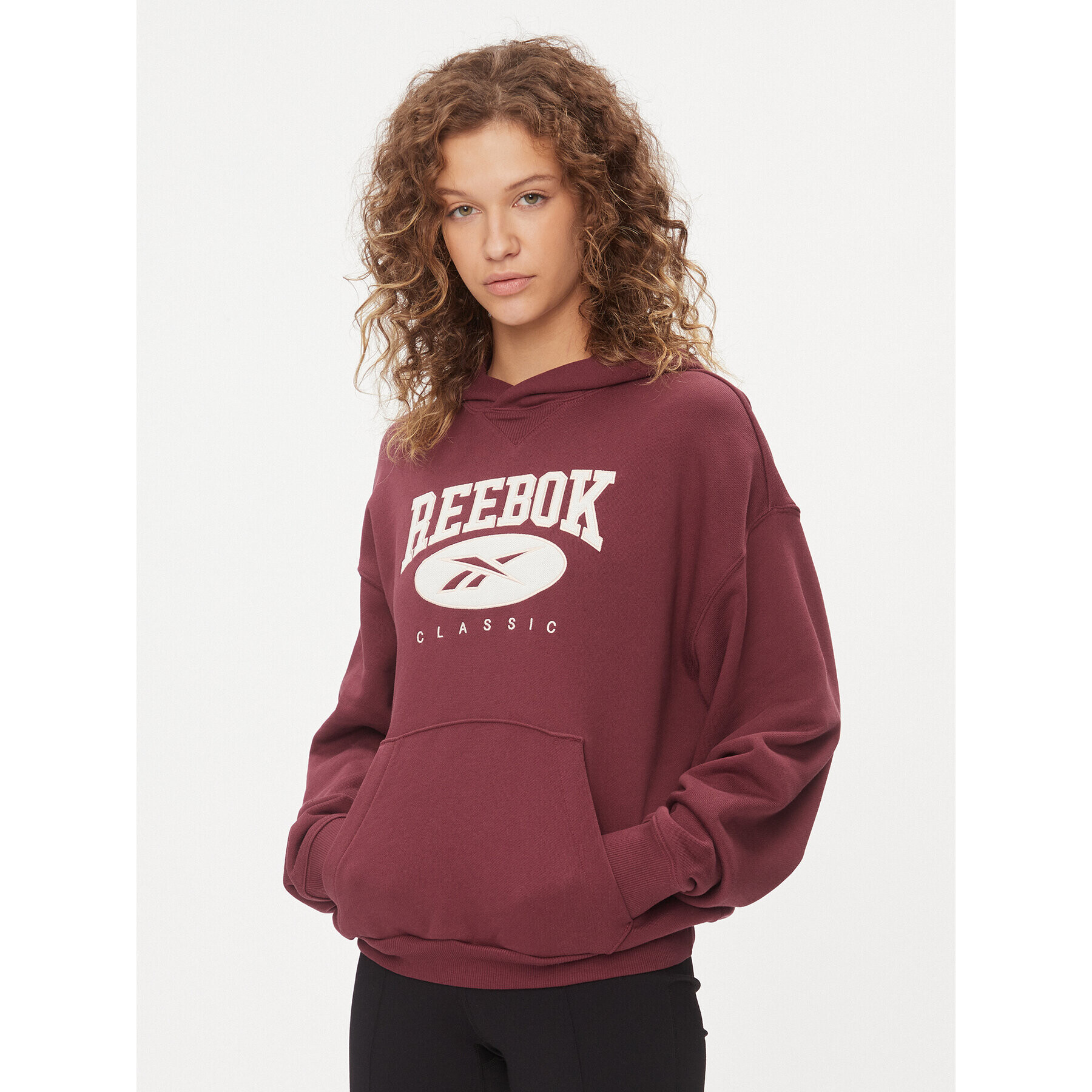 Reebok Bluză Classics Big Logo HZ8101 Roșu Relaxed Fit - Pled.ro