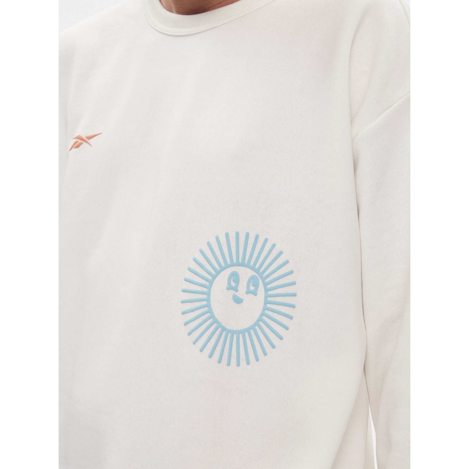 Reebok Bluză Classics Good Vibes Crew Sweatshirt HT6116 Écru - Pled.ro