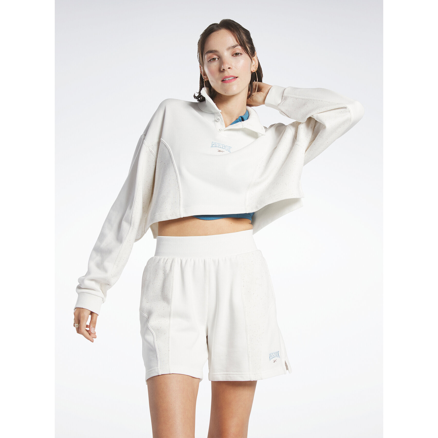 Reebok Bluză Classics Varsity Sweatshirt HT7843 Alb - Pled.ro