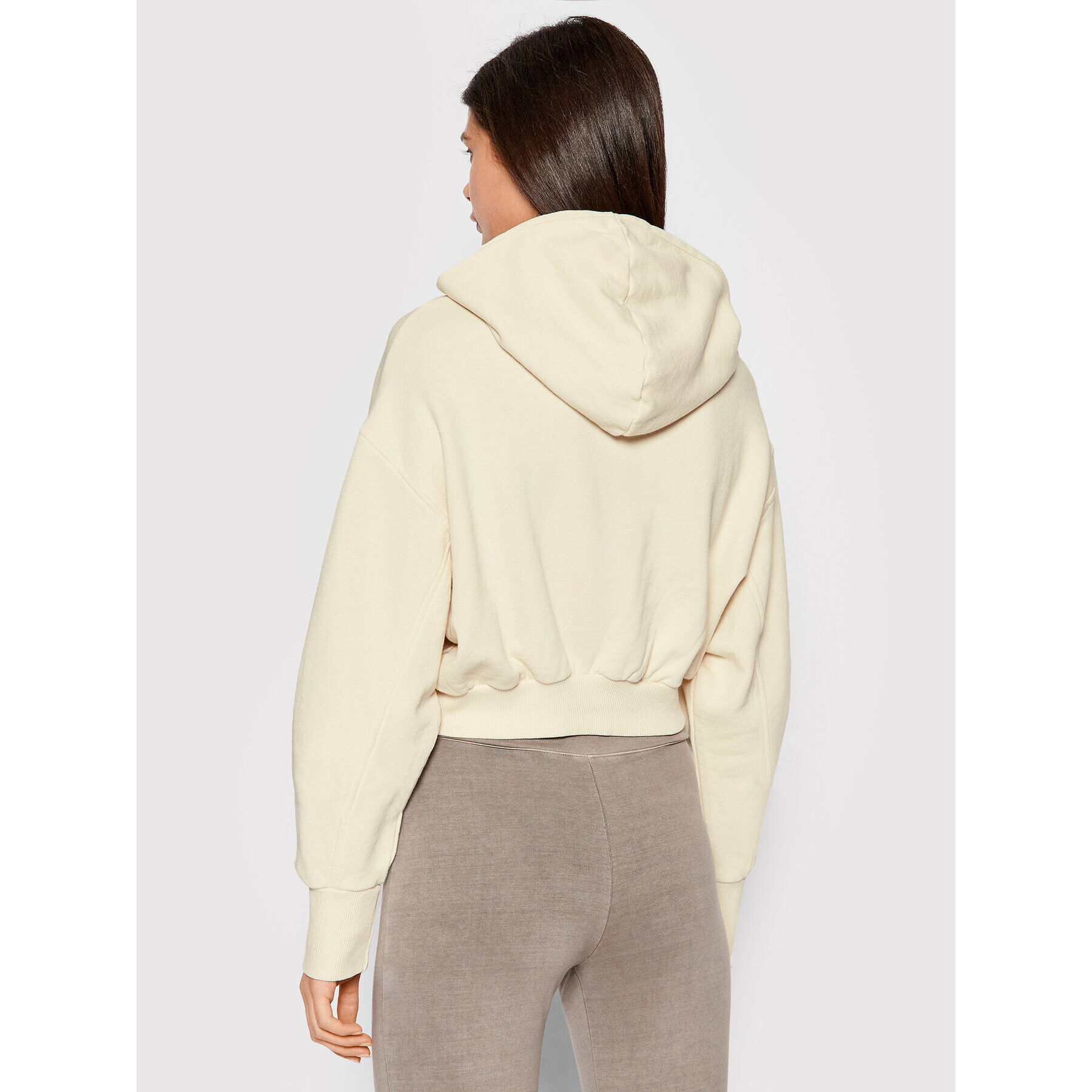 Reebok Bluză Crop H46795 Bej Oversize - Pled.ro