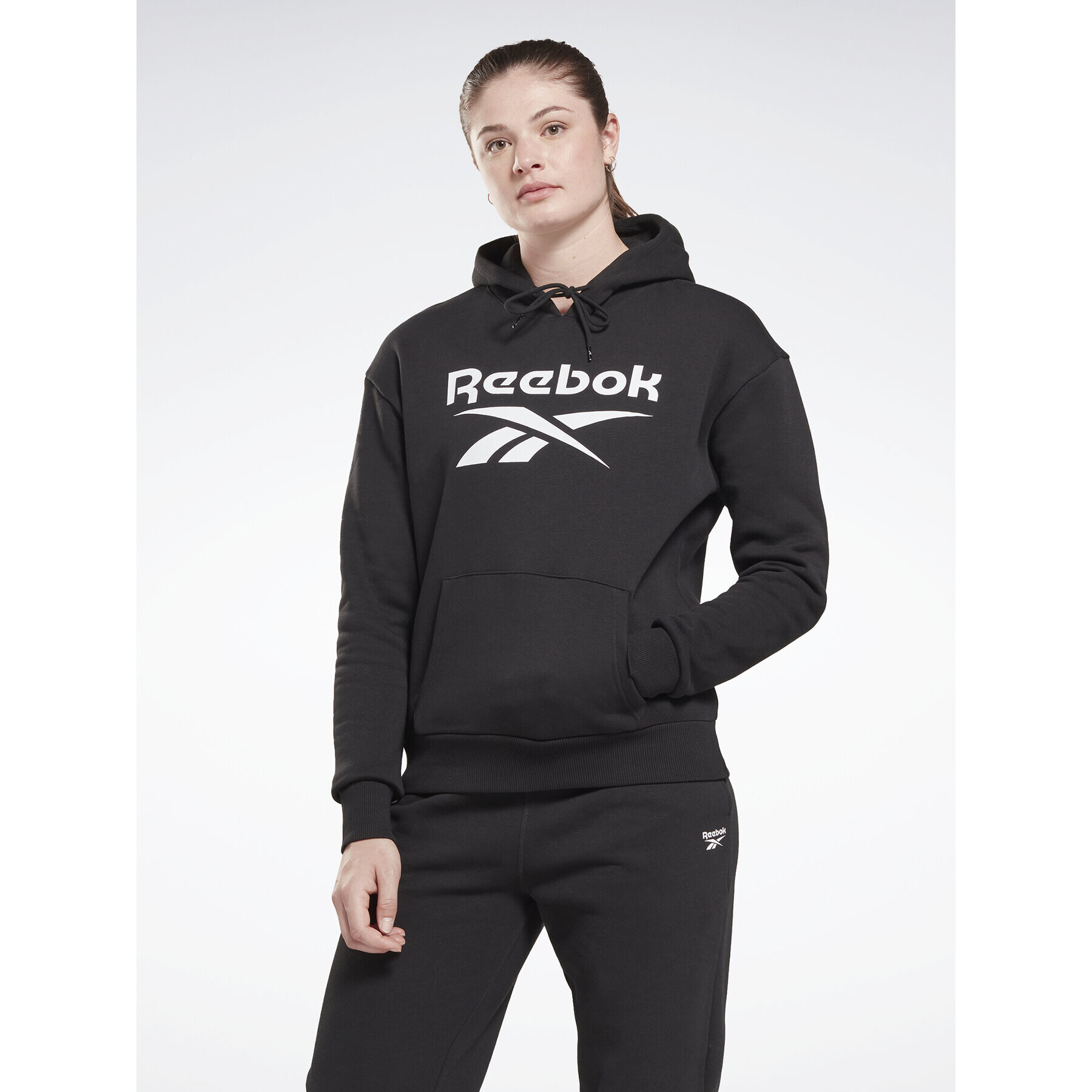 Reebok Bluză Identity Big Logo H54748 Negru Loose Fit - Pled.ro