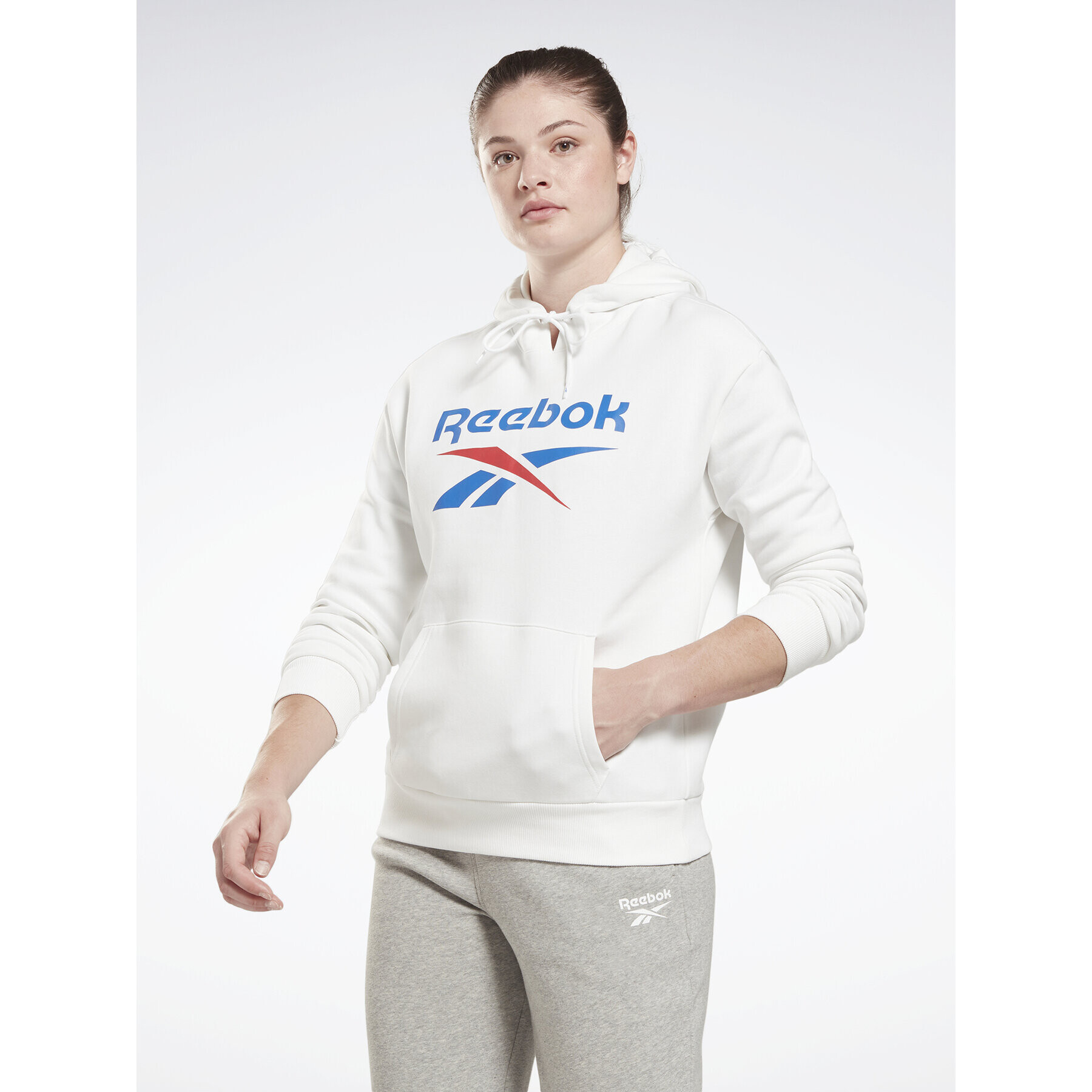 Reebok Bluză Identity Big Logo H54749 Alb Loose Fit - Pled.ro