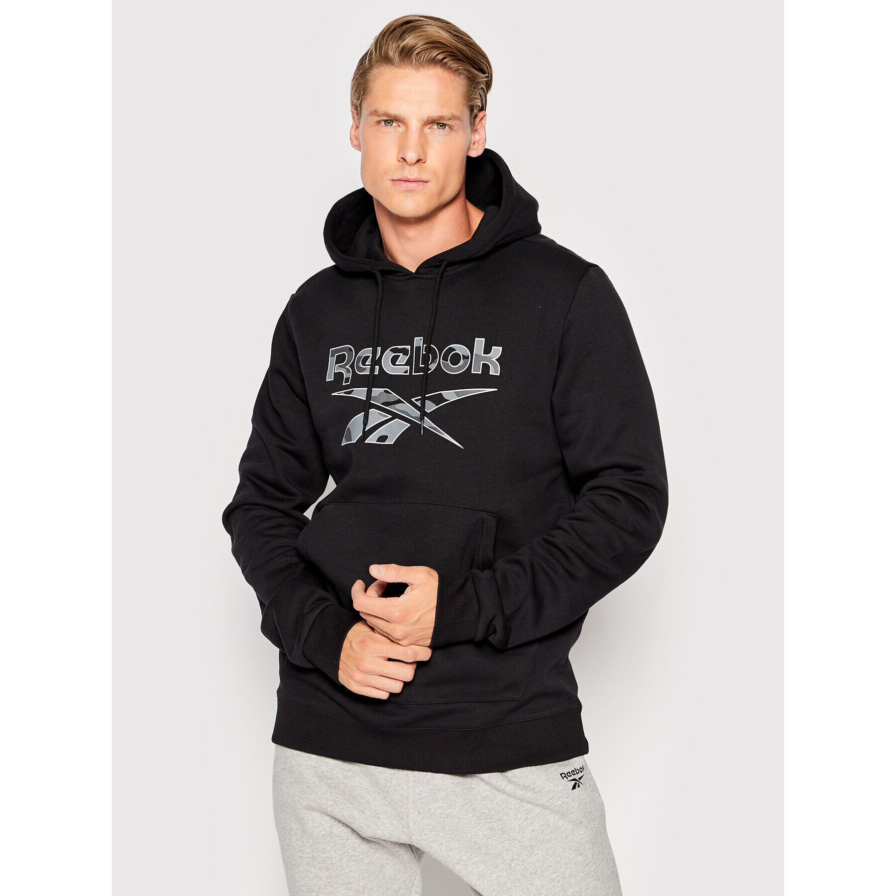 Reebok Bluză Identity Big Logo HE8174 Negru Regular Fit - Pled.ro