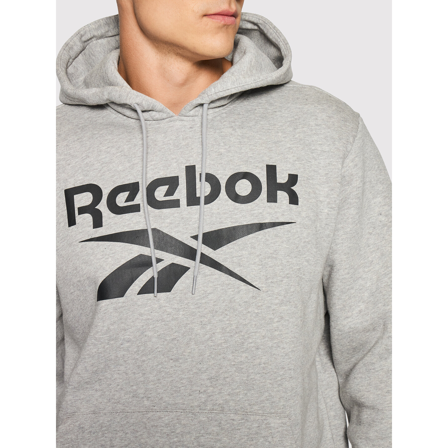 Reebok Bluză Identity Fleece Hoodie GS1609 Gri Regular Fit - Pled.ro