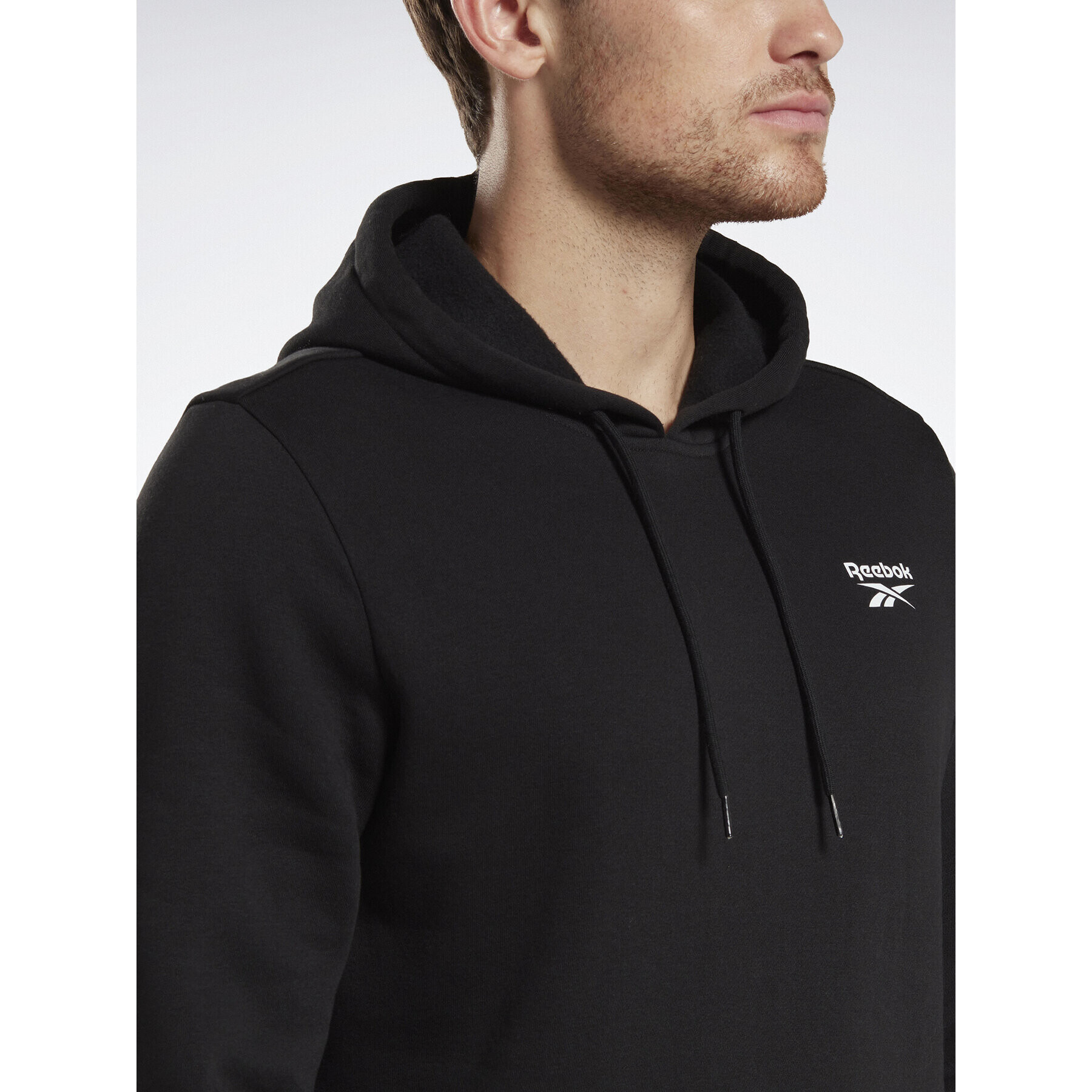 Reebok Bluză Identity Fleece Over-the-Head Hoodie IB2993 Negru - Pled.ro