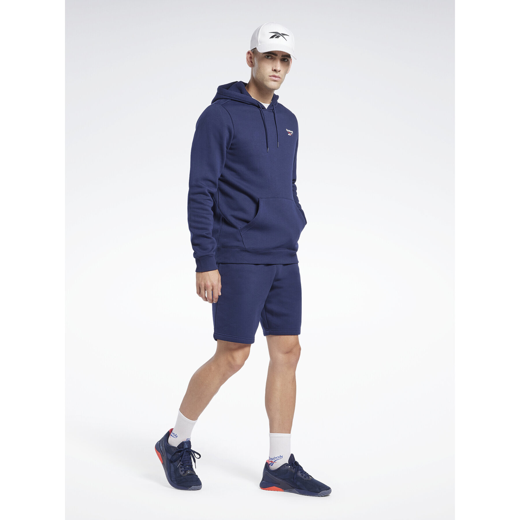 Reebok Bluză Identity Fleece Over-the-Head Hoodie IB2994 Albastru - Pled.ro