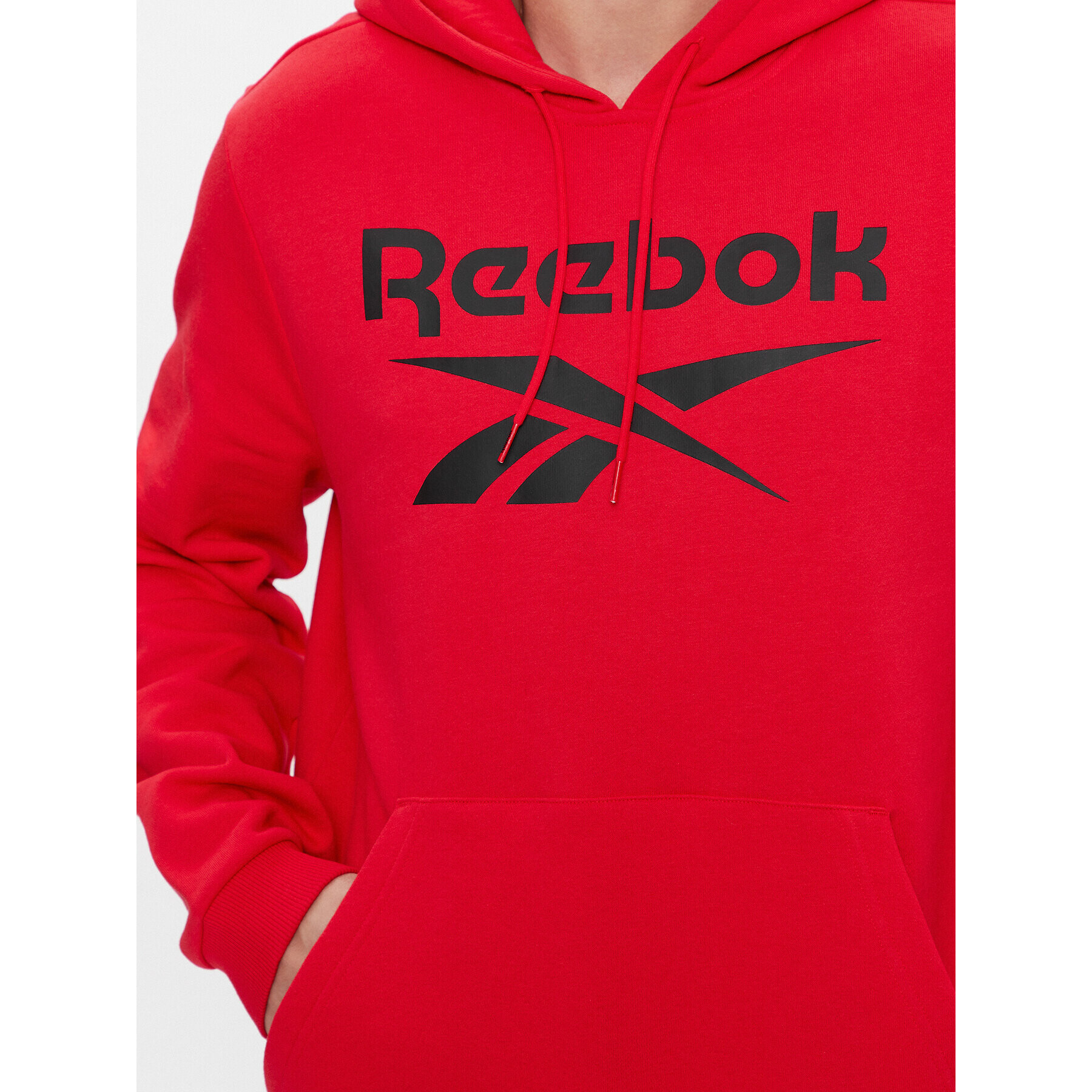 Reebok Bluză Identity Fleece Stacked Logo Pullover Hoodie IM3281 Roșu - Pled.ro