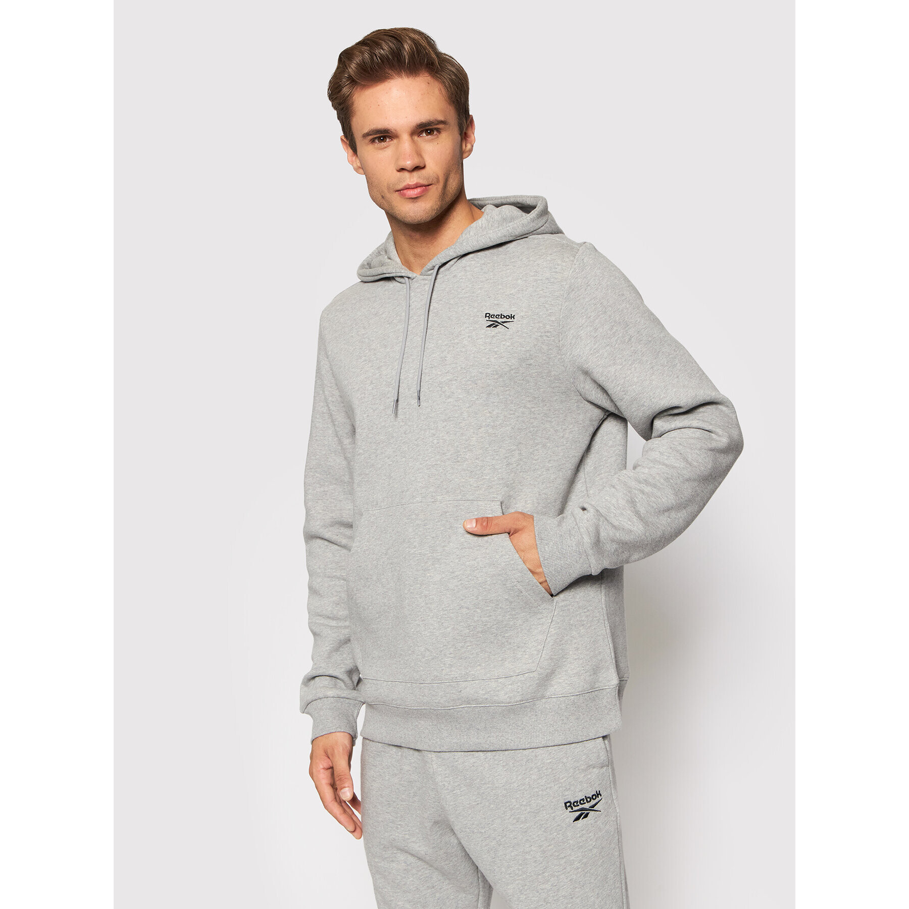 Reebok Bluză Identity GT5790 Gri Regular Fit - Pled.ro