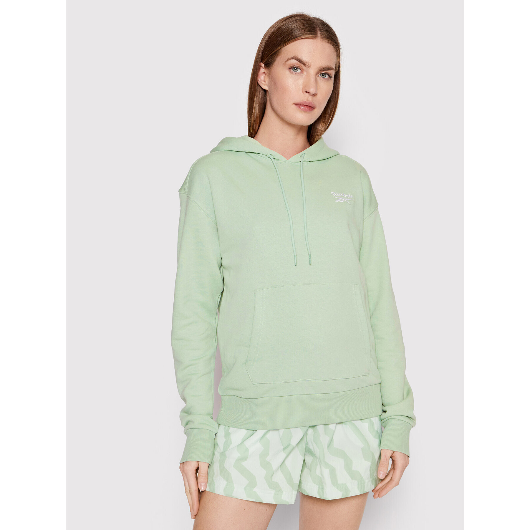 Reebok Bluză Identity HB2327 Verde Regular Fit - Pled.ro