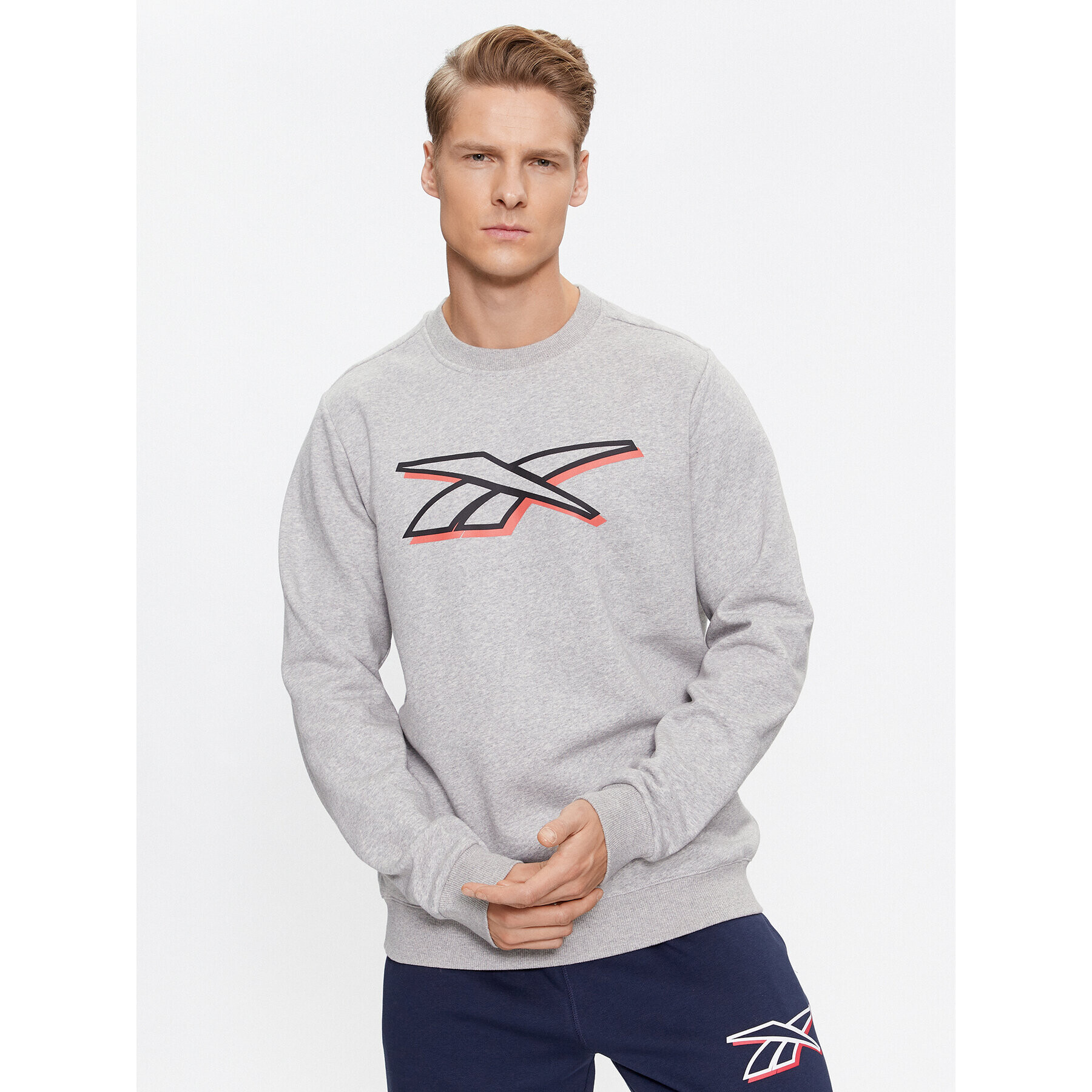 Reebok Bluză Identity IN1696 Gri Regular Fit - Pled.ro