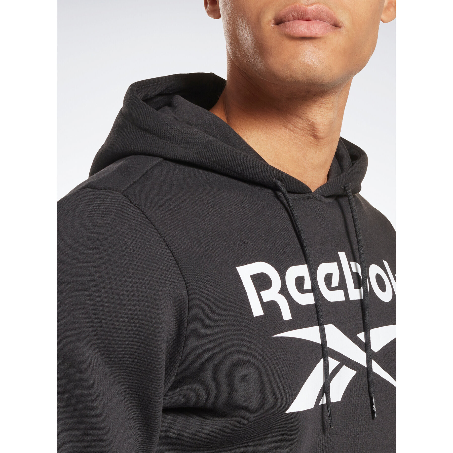 Reebok Bluză Identity Stacked Logo H54802 Negru Regular Fit - Pled.ro