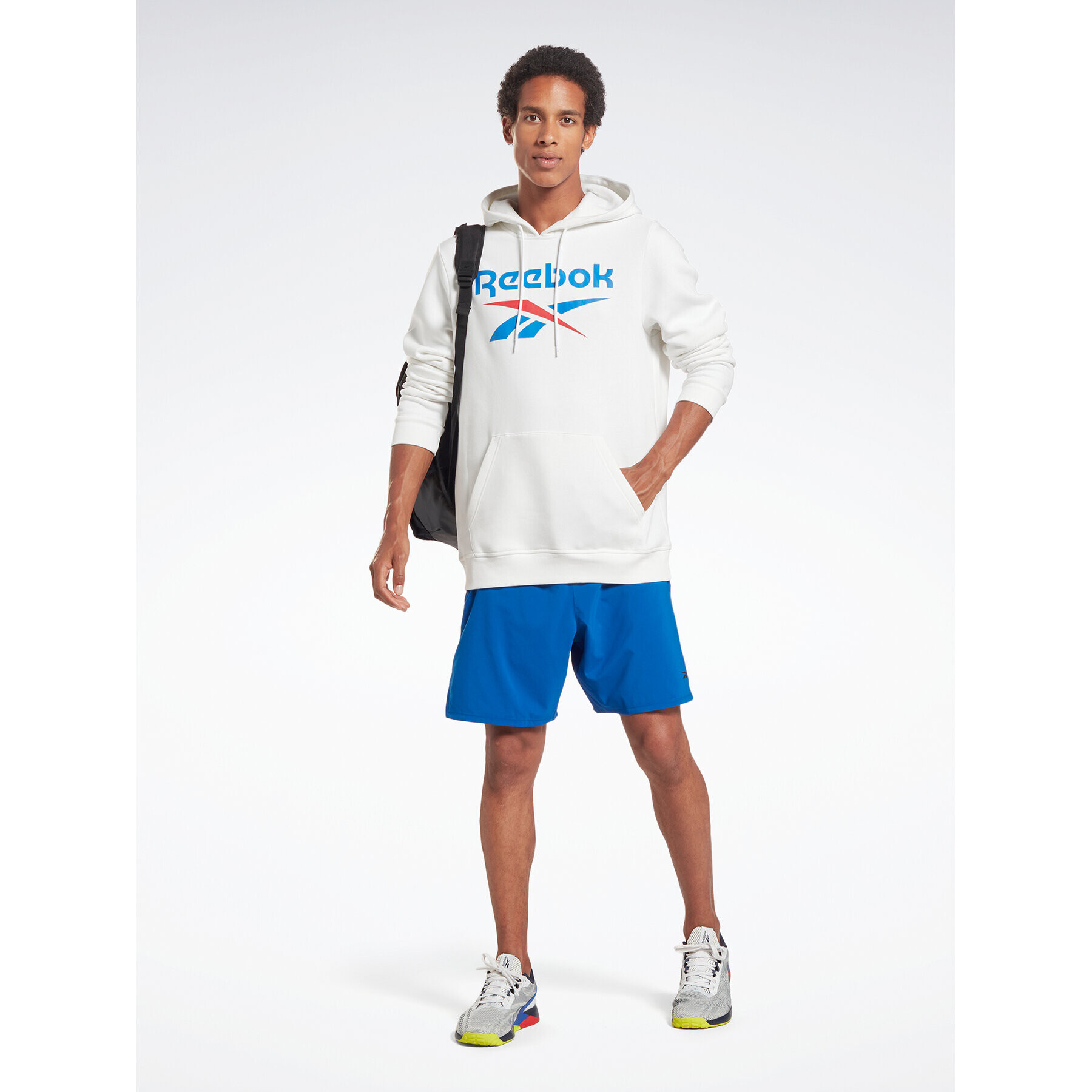 Reebok Bluză Identity Stacked Logo H54805 Alb Regular Fit - Pled.ro