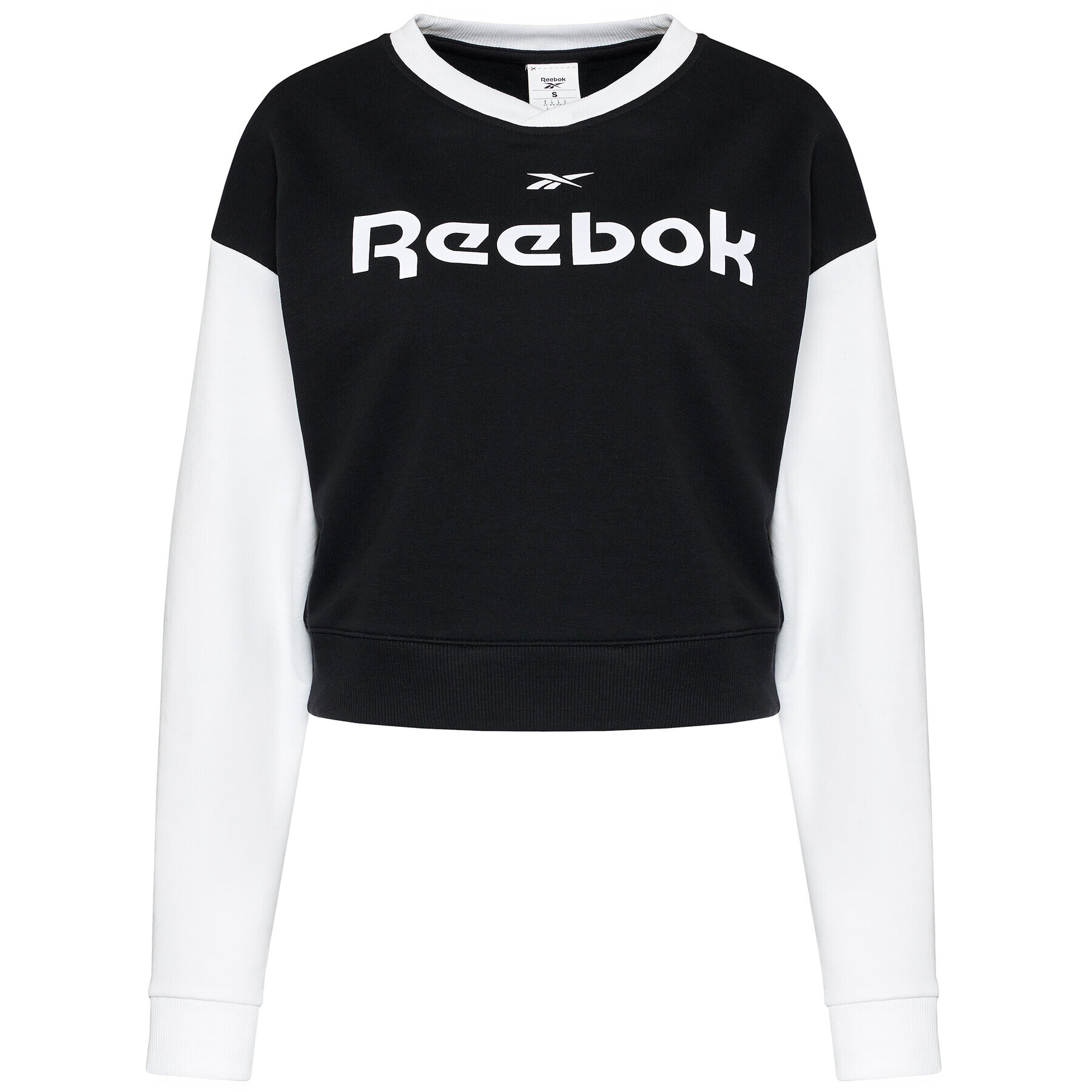 Reebok Bluză Linear Logo GI6926 Negru Oversize - Pled.ro