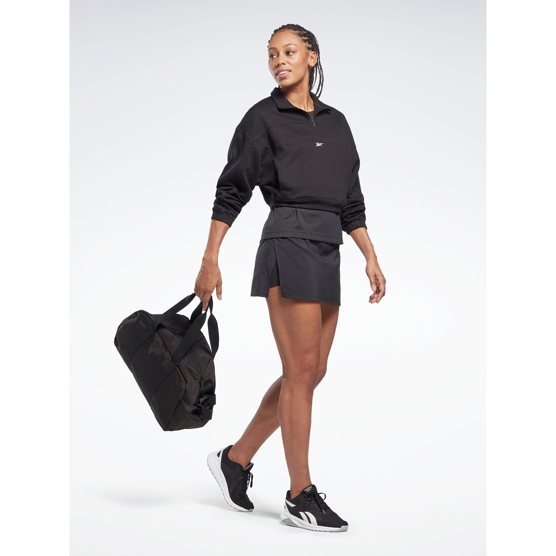 Reebok Bluză Workout Ready HT4926 Negru Relaxed Fit - Pled.ro