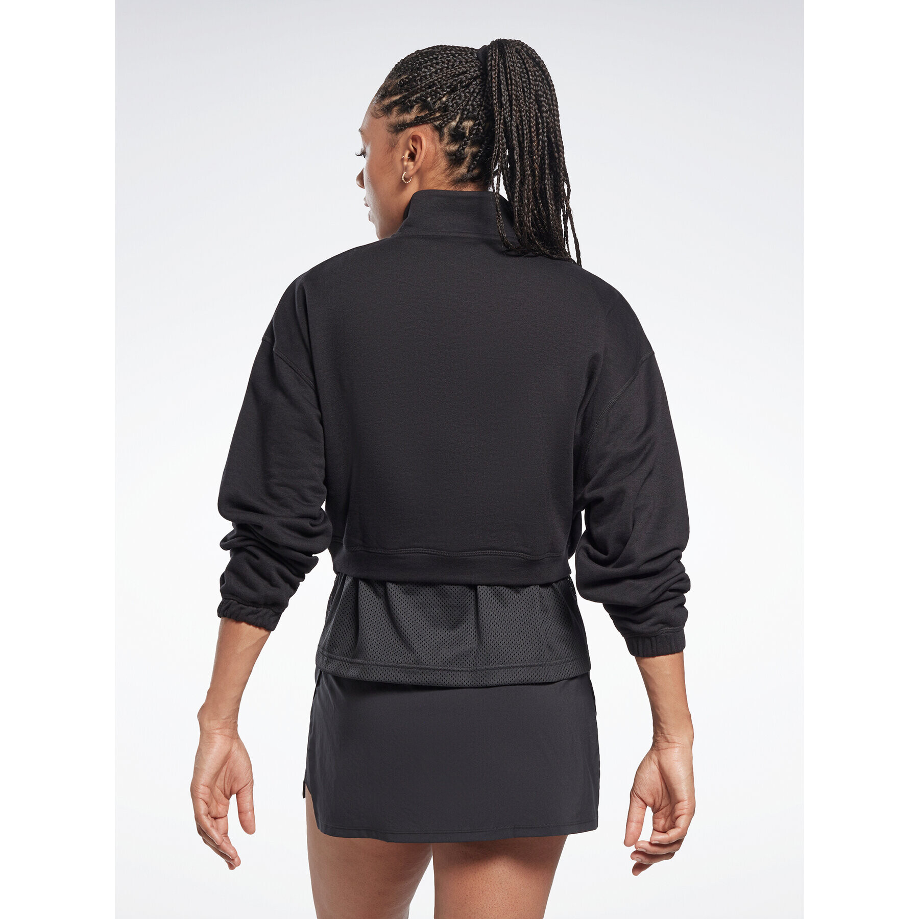 Reebok Bluză Workout Ready HT4926 Negru Relaxed Fit - Pled.ro