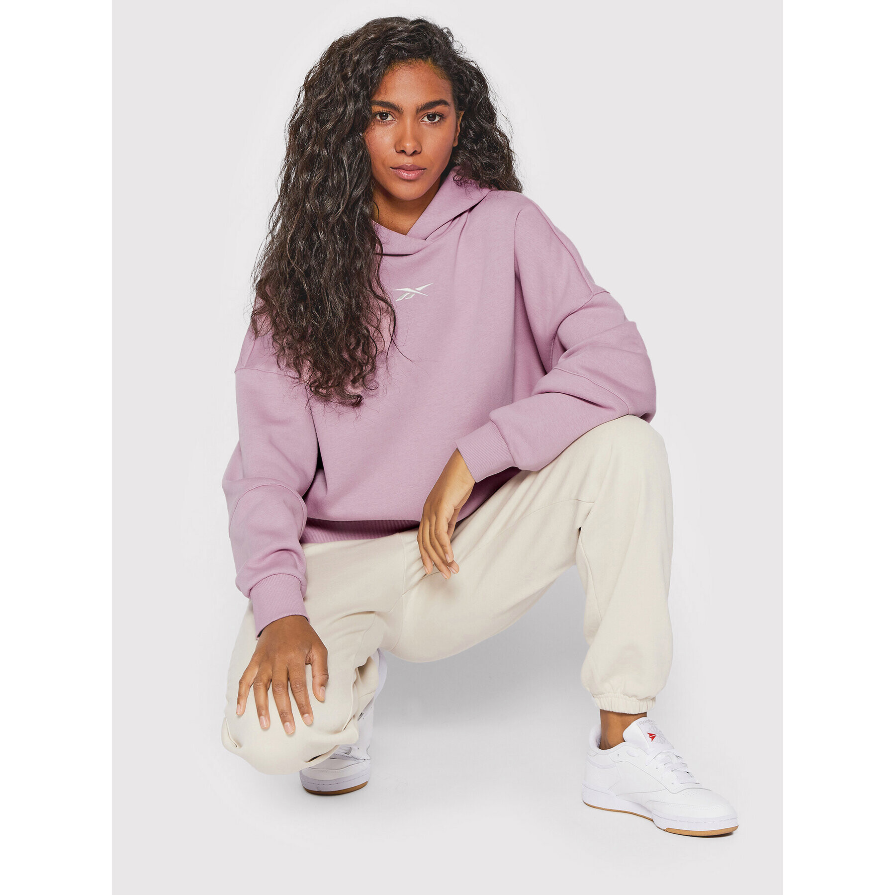 Reebok Bluză HM5088 Violet Oversize - Pled.ro