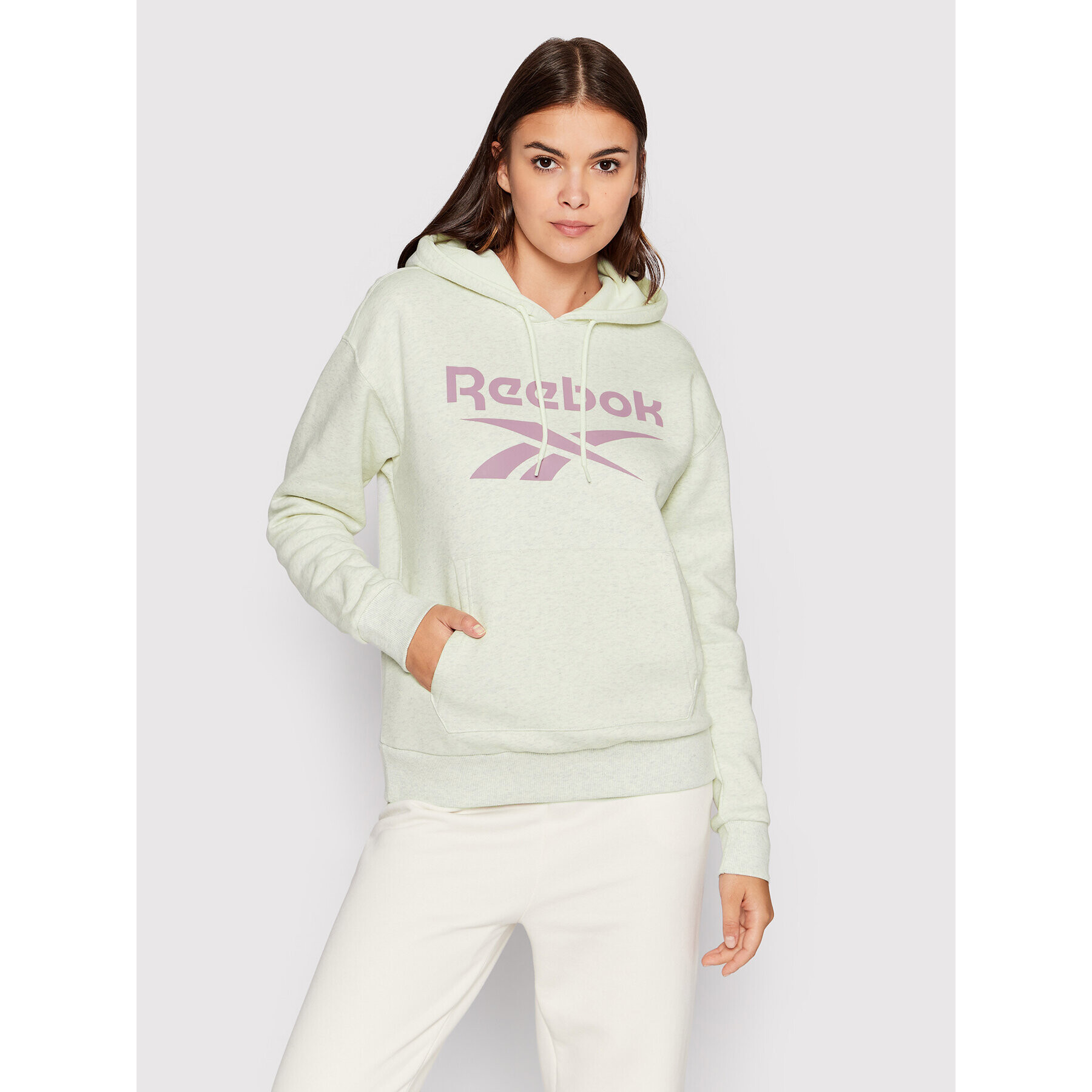 Reebok Bluză Identity Logo HK6813 Bej Oversize - Pled.ro