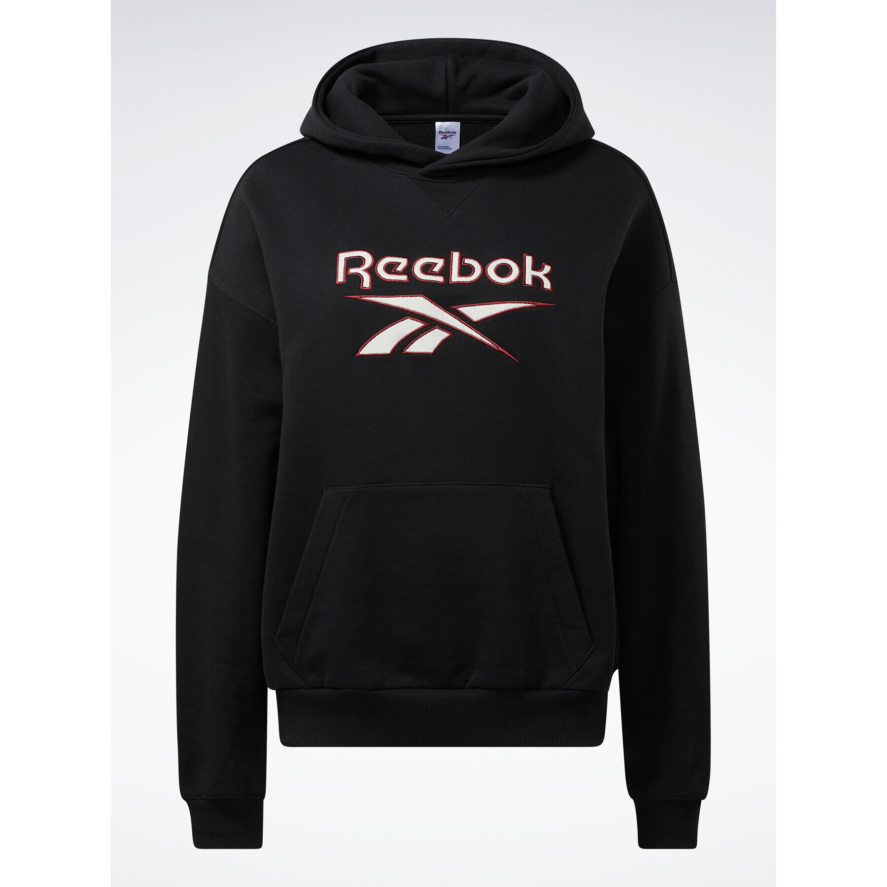 Reebok Bluză Archive Classics Big Logo Fleece HS4718 Negru Oversize - Pled.ro