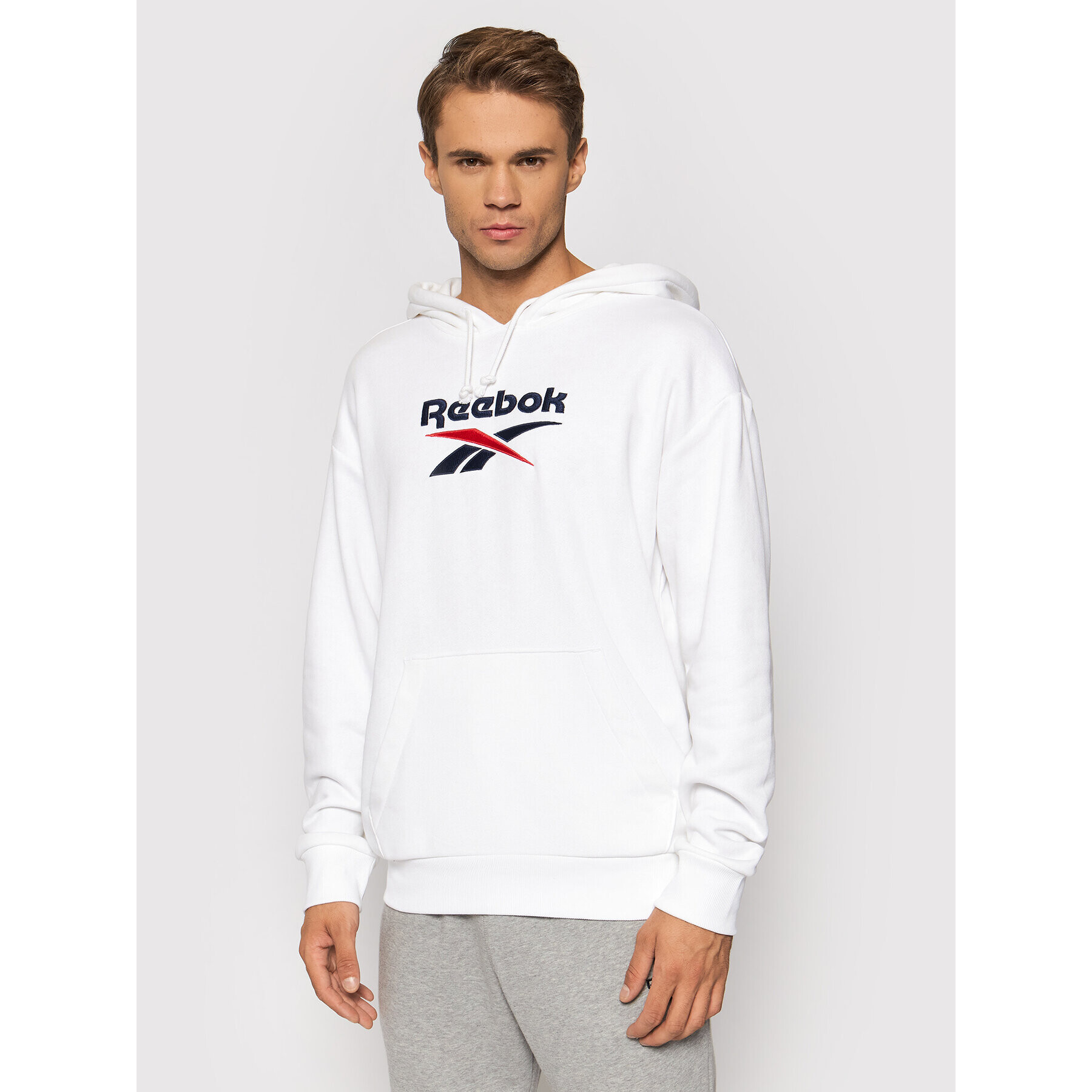 Reebok Bluză Classics Foundation Vector GS9149 Alb Oversize - Pled.ro