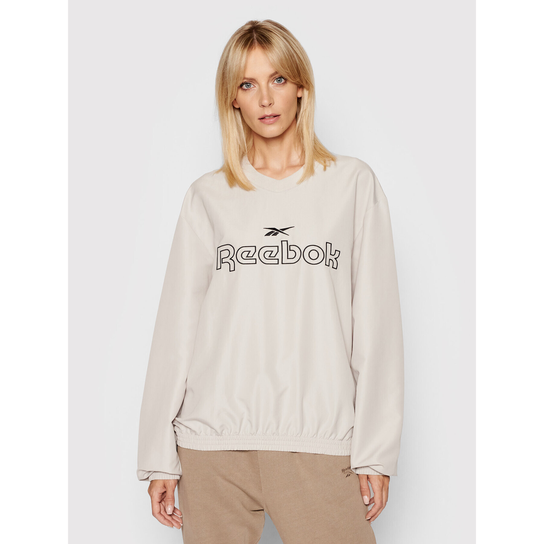 Reebok Classic Reebok Bluză Unisex Crew GP2460 Bej Loose Fit - Pled.ro